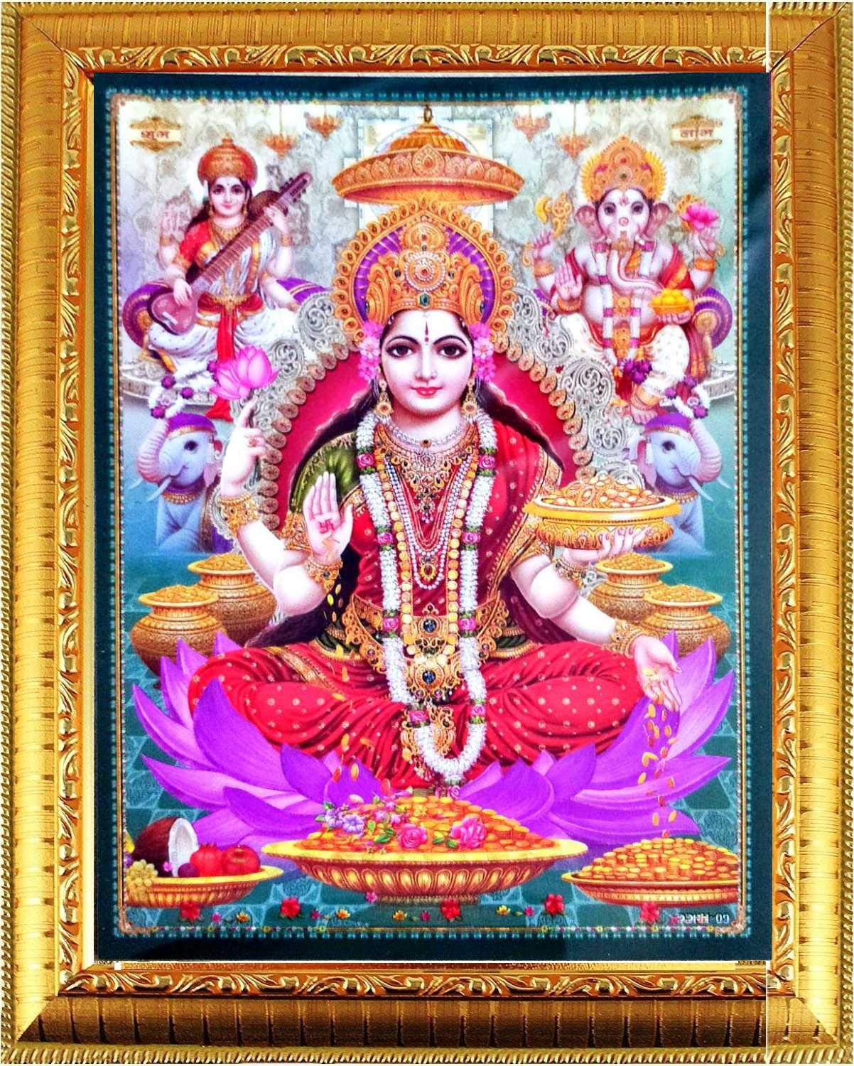 Suninow Goddess God Photo Frame for Pooja | Hindu Bhagwan Devi Devta Photo | God Photo Frames | Wall D?cor Photo Frame | Photo F