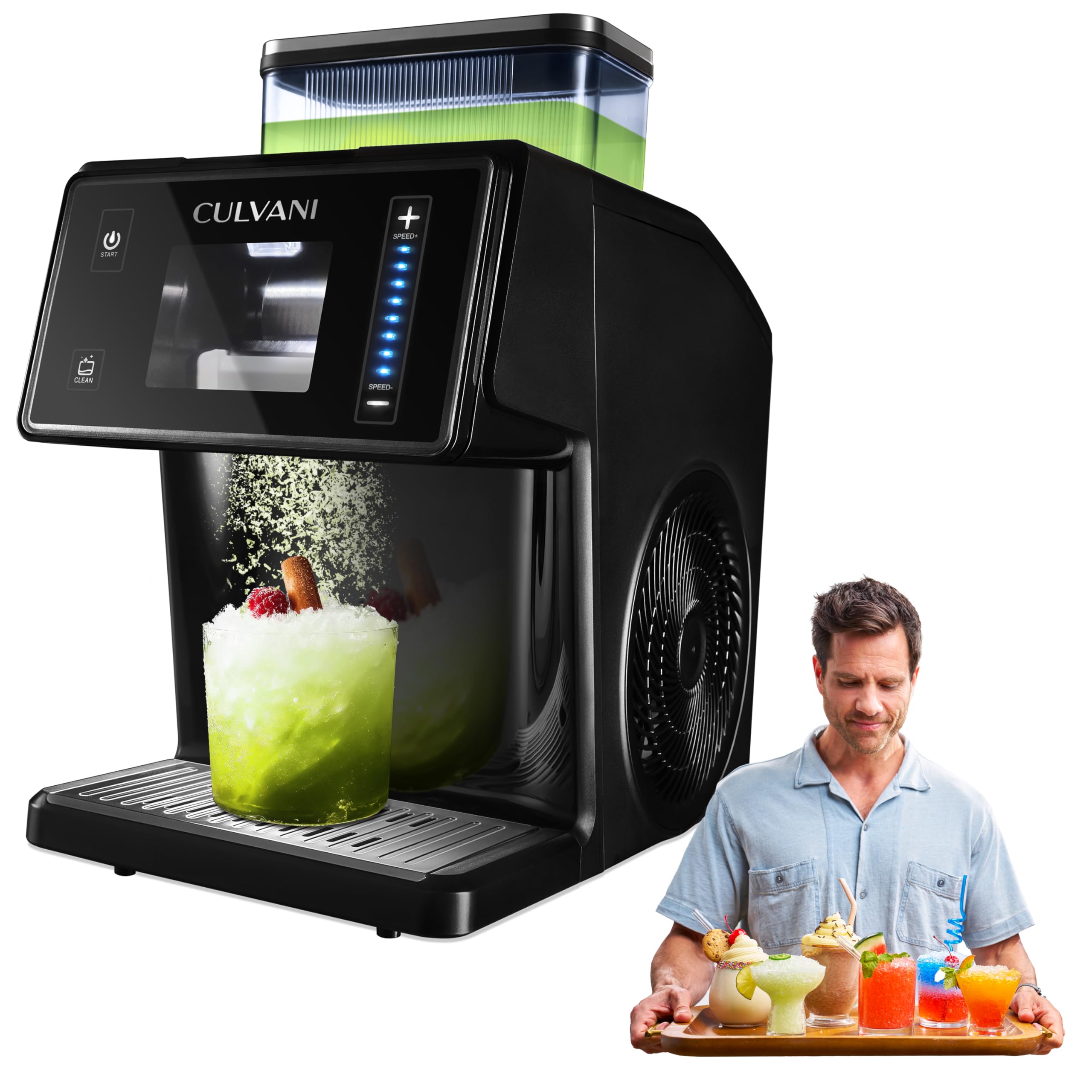 Culvani Snowlux Shaved Snowflake Ice Machine | Self-Cleaning, 8-Speed Custom Texture Control, Professional Cooling System, Sugar
