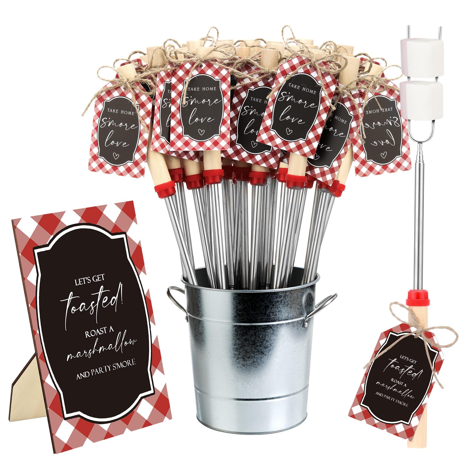 Tioncy 24 Sets S mores Party Favors for Guests I Do BBQ Wedding Favors Include S mores Sticks Fire Pit Barbecue Skewers Table Si
