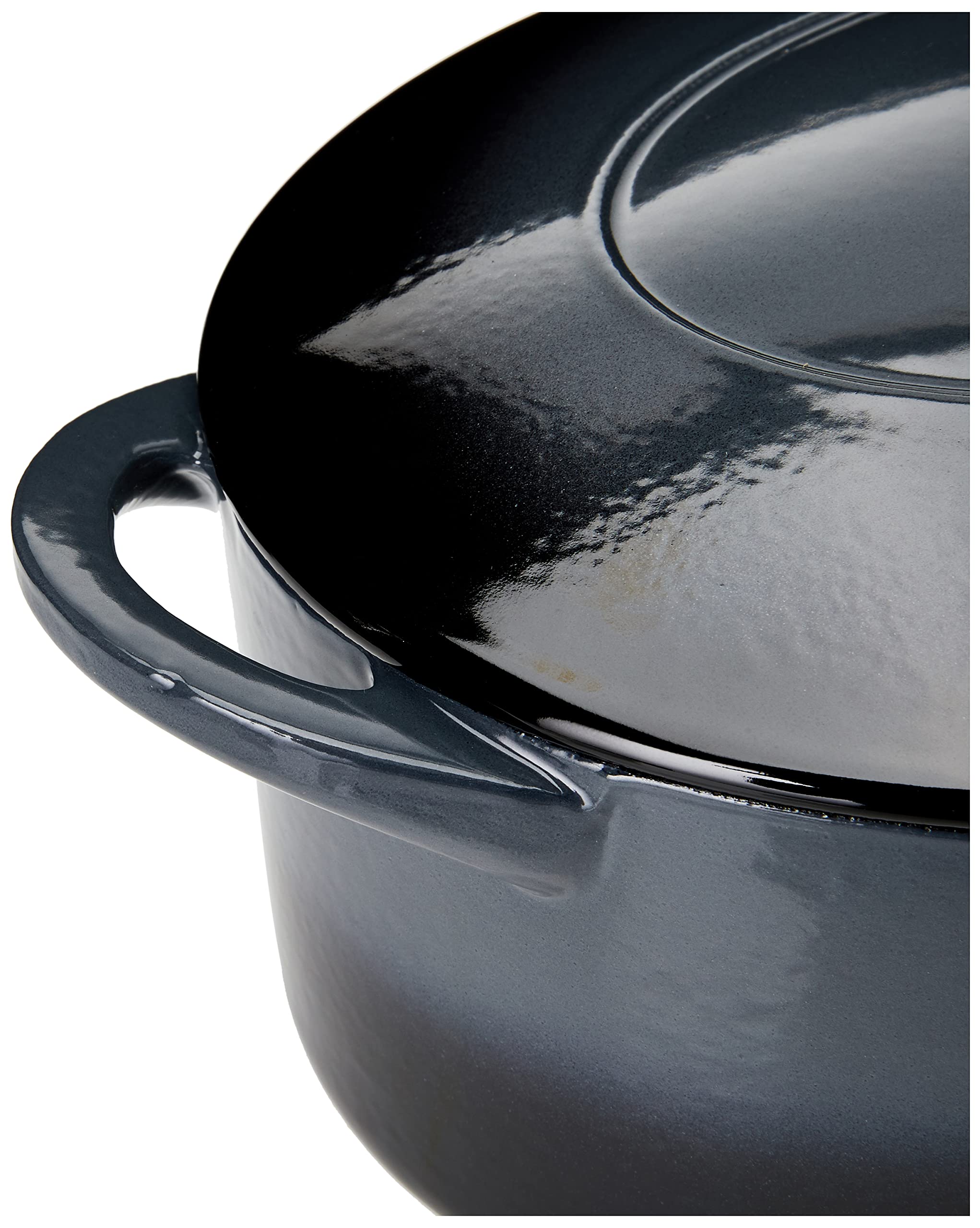 Denby Halo Cast Iron 4.2L Oval Casserole, Medium, Gray