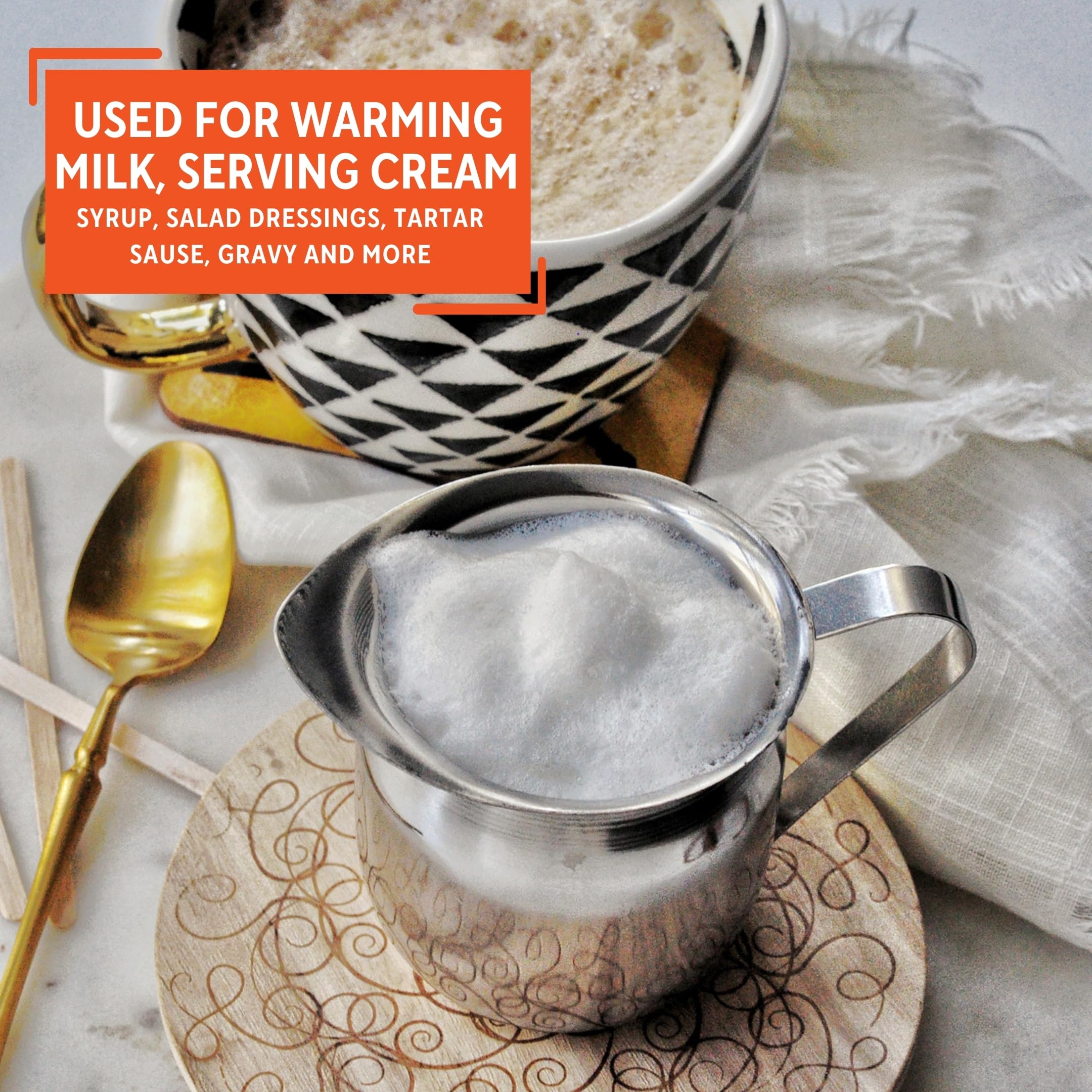 Imusa Usa Bell Creamer, 8 Ounces, Silver