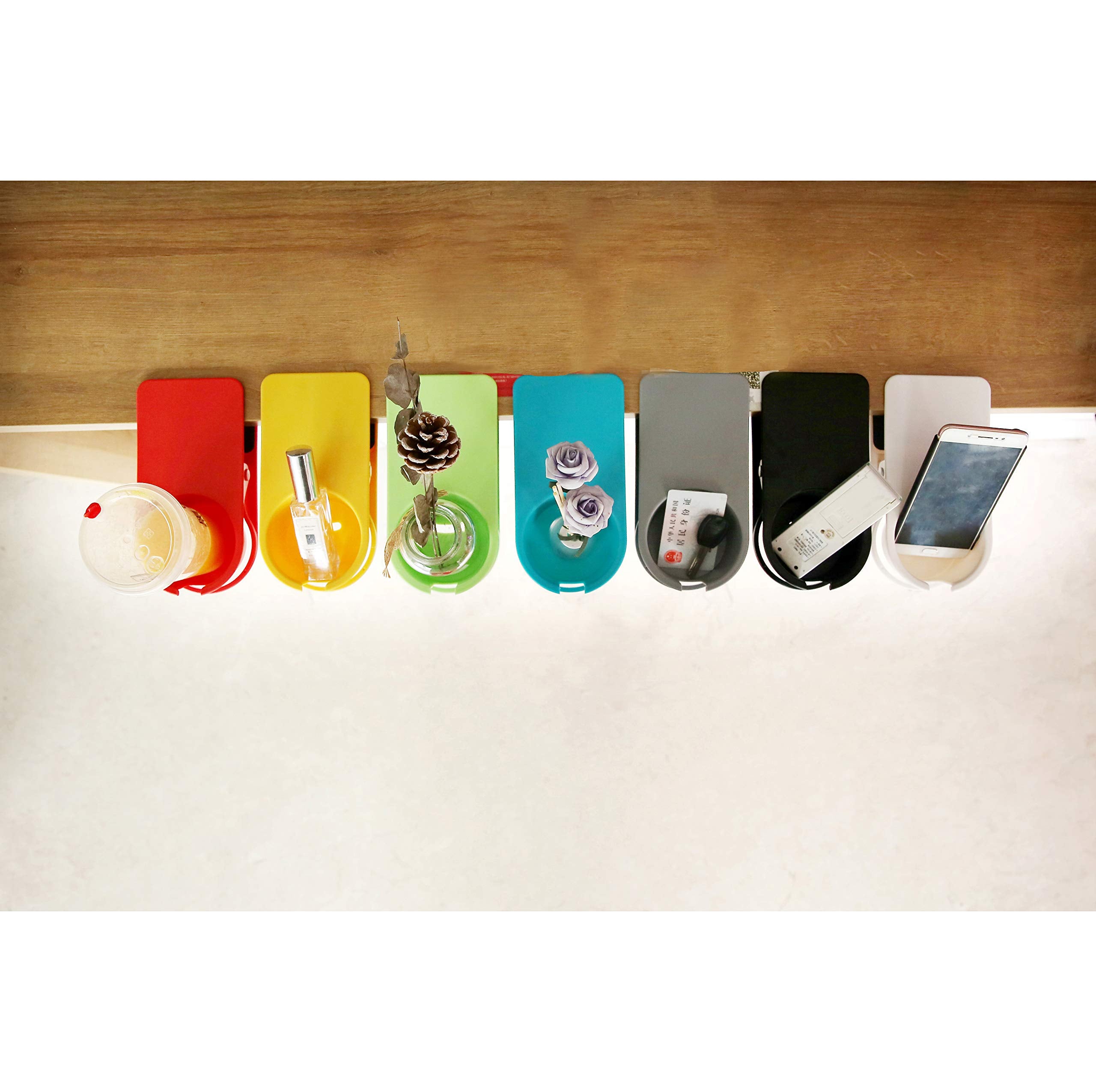 Drinking Cup Holder Clip Home Office Table Desk Side Clip Water Drink Beverage Soda Coffee Mug Holder Cup Clip Design (Grey)