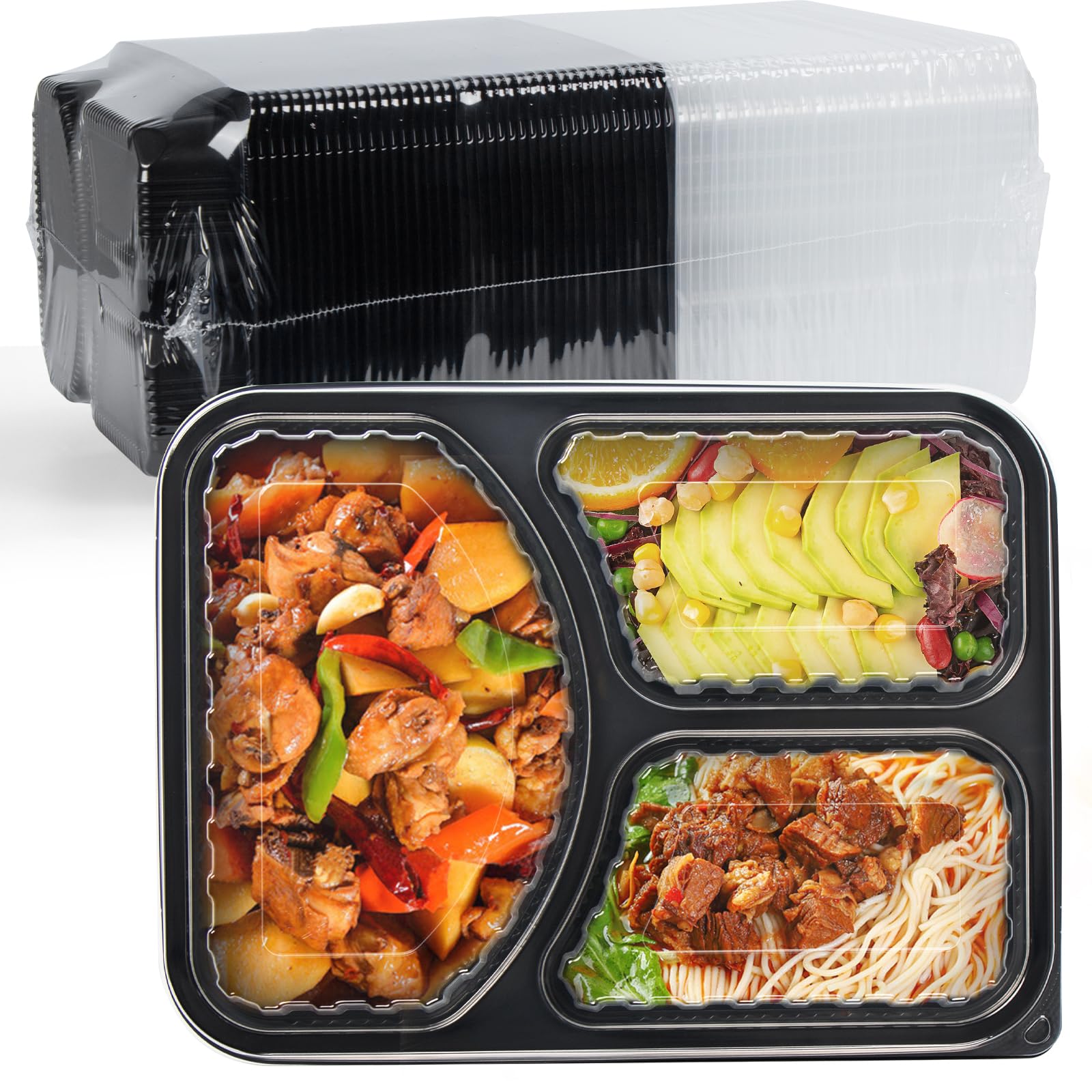 Ekosavor Meal Prep Container, 40-Pack 38Oz - Reusable To Go Containers For Food Storage And Portion Control - Bento Boxes For Me