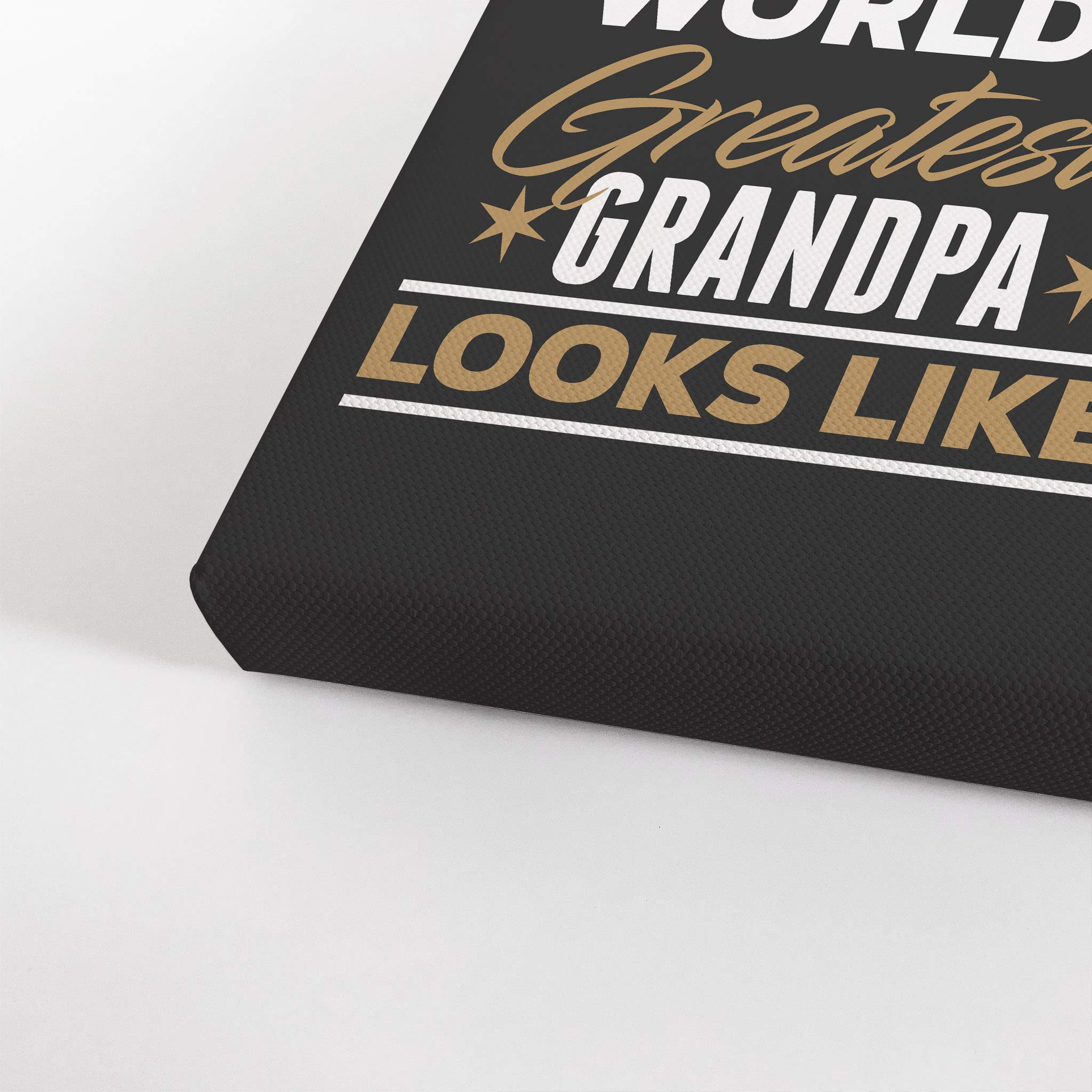 Smile Art Design Custom Photo Print Canvas Print with Your Photo Personalized Photo The World's Greatest Grandpa Quote Personalized Gifts for Grandfathers for Papa - 15x22 inches