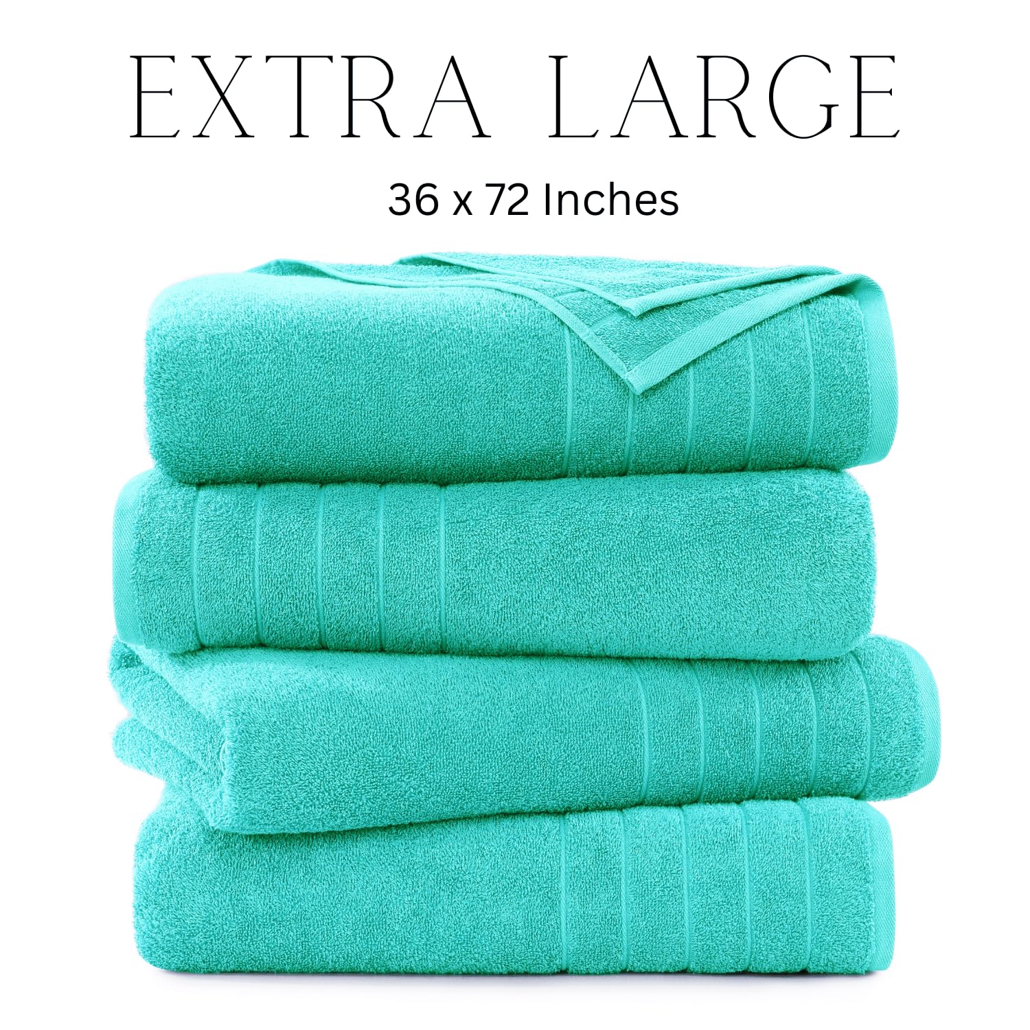 Casa Platino Large Bath Sheets, 4 Pack Bath Sheet(36''X 72''), 100% Ring Spun Cotton Bath Sheets, Lightweight Bath Sheet, Soft B