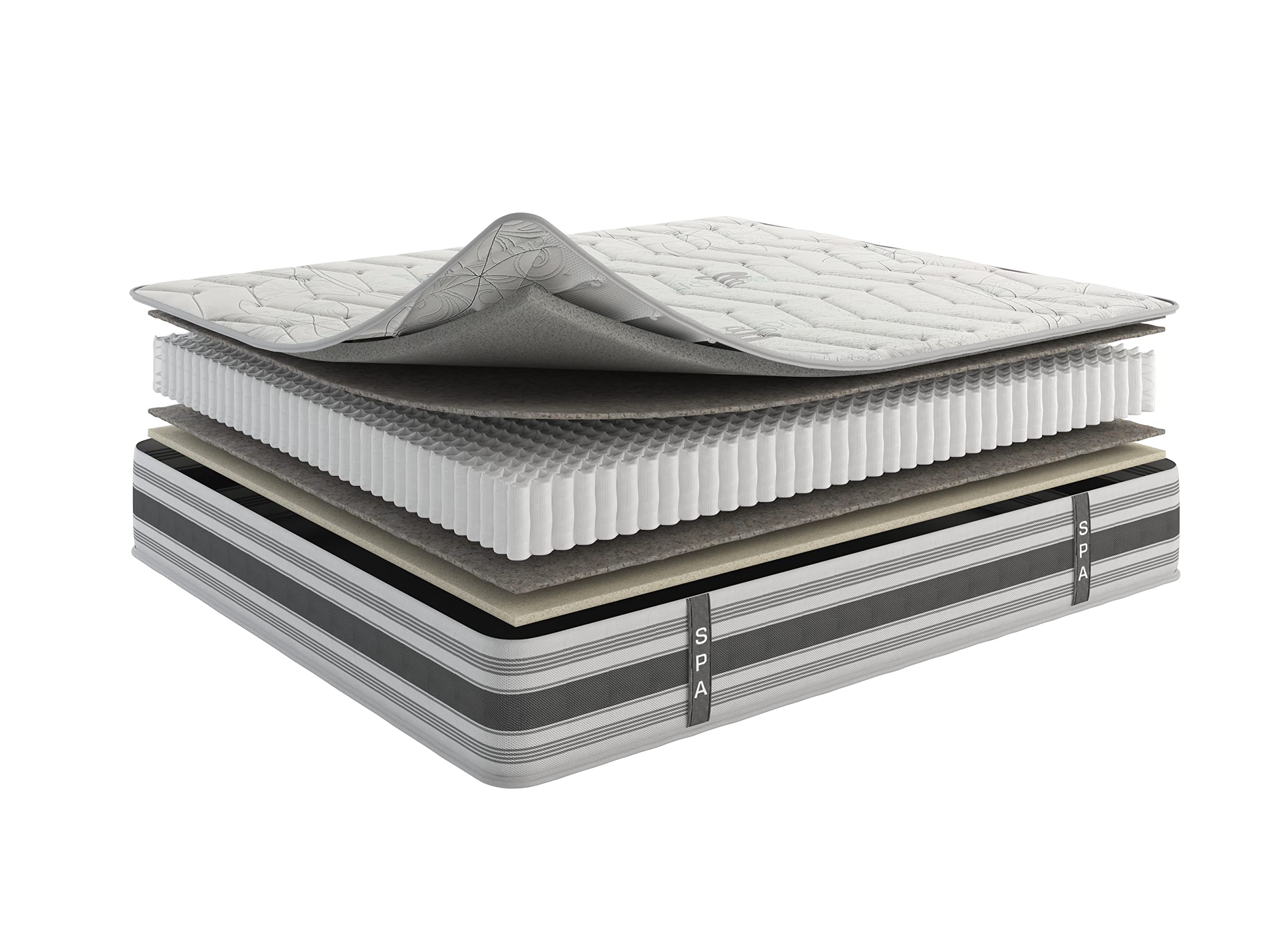 Ottomanson 12'' Queen Mattress In A Box Made In Usa, Firm Mattress, Hybrid Mattress Cool Improved Airflow With Edge To Edge Pock