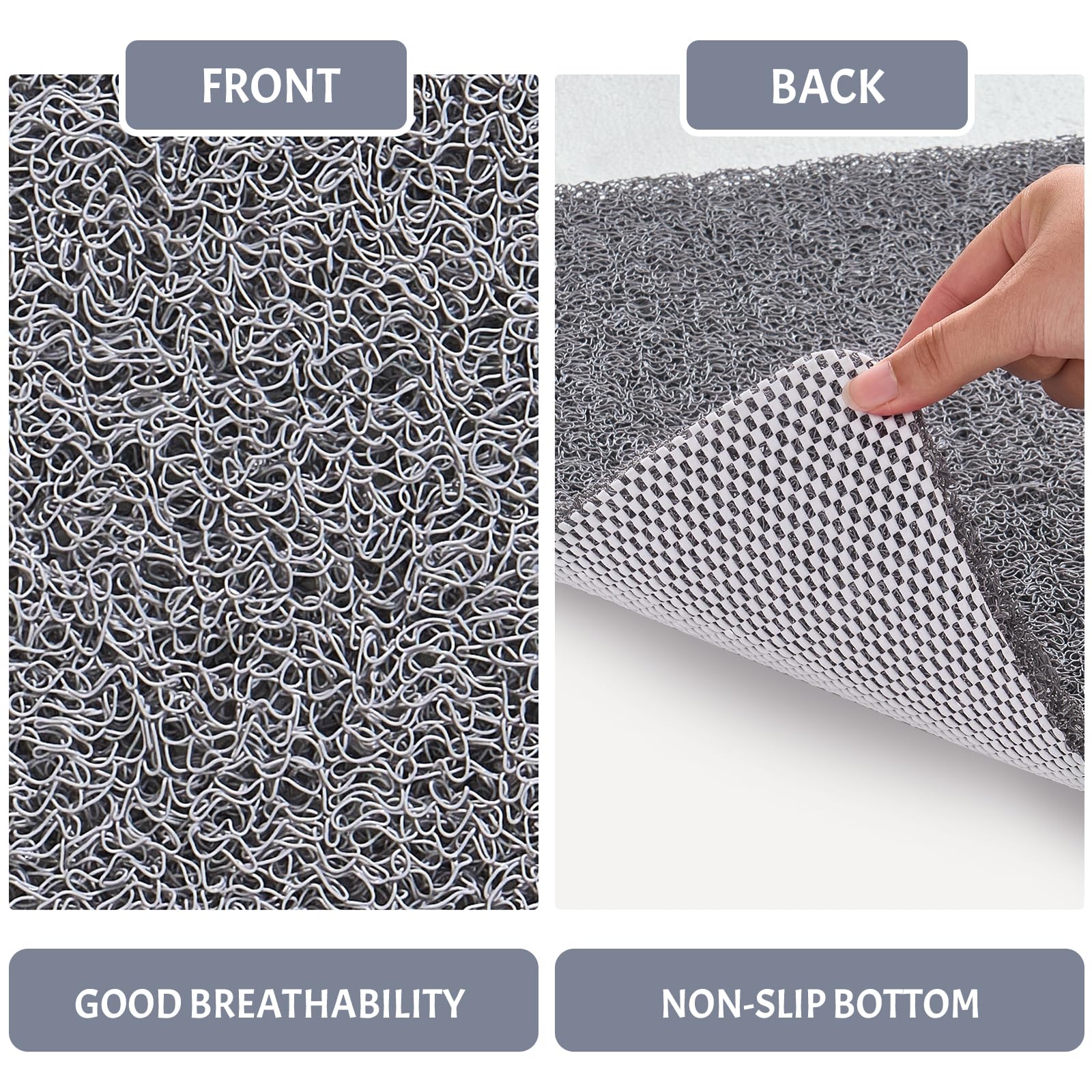 Non Slip Shower Mats For Inside Shower, 16X24 Inch, Anti-Slip Bathtub Mats For Bathroom, Foot Scrubber Loofah Bath Mats For Show