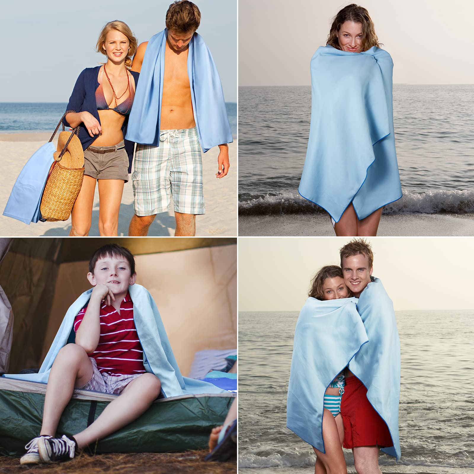 Micisty Microfiber Towel, Beach Towel, Fast Drying, Lightweight, Soft, Compact, Quick Dry Fitness Hiking Yoga Camping Travel Tow