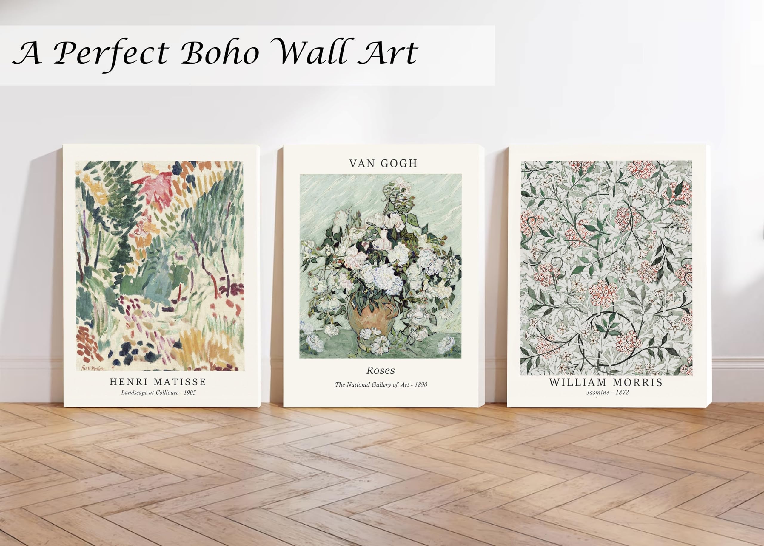 Induslyfe Framed Sage Green Vintage Wall Art Canvas Decor Set Of 3, Matisse Wall Art Prints Posters Mid Century Modern Art, Aest