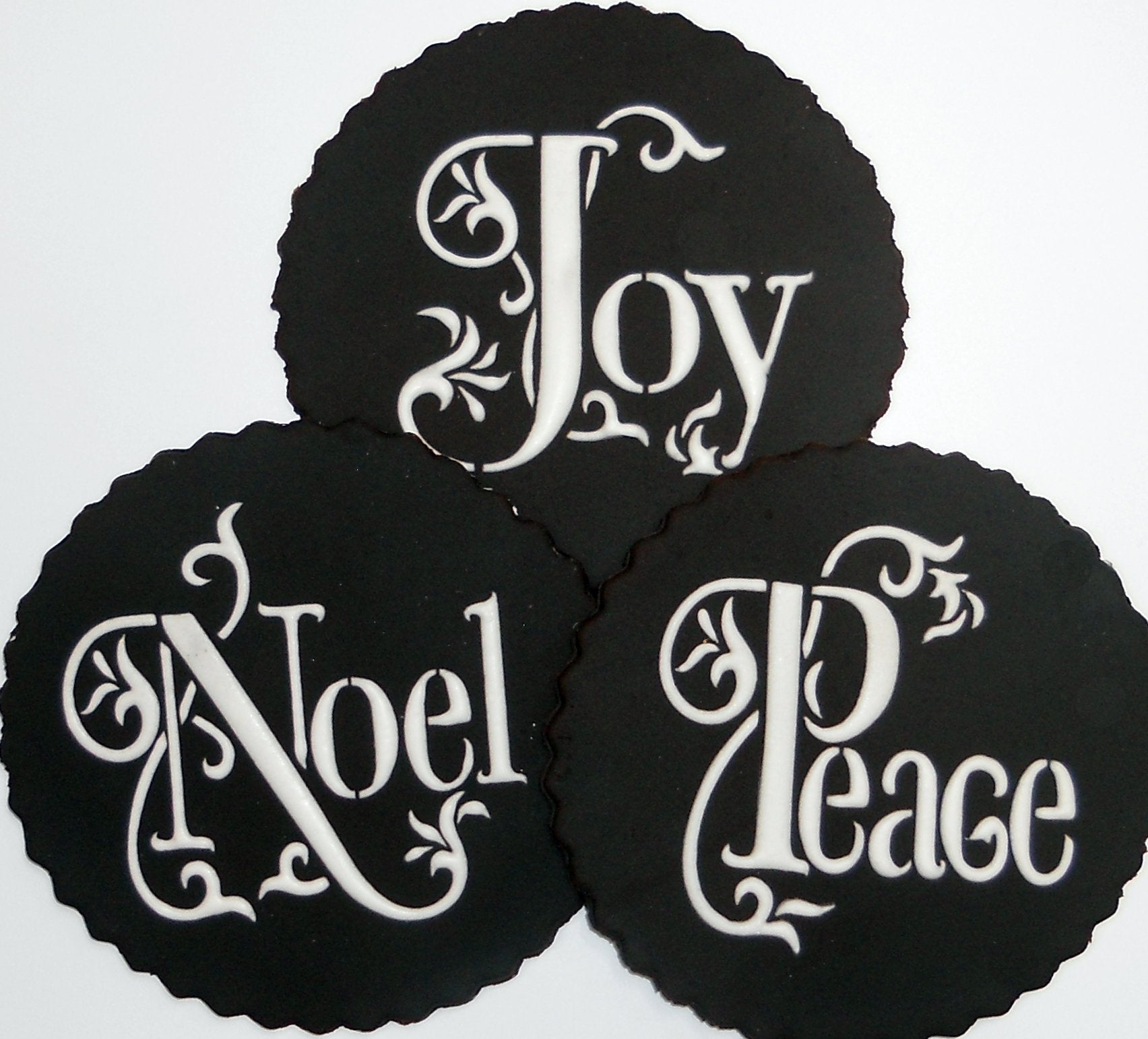 Joy, Noel And Peace Cookie Set By Designer Stencils