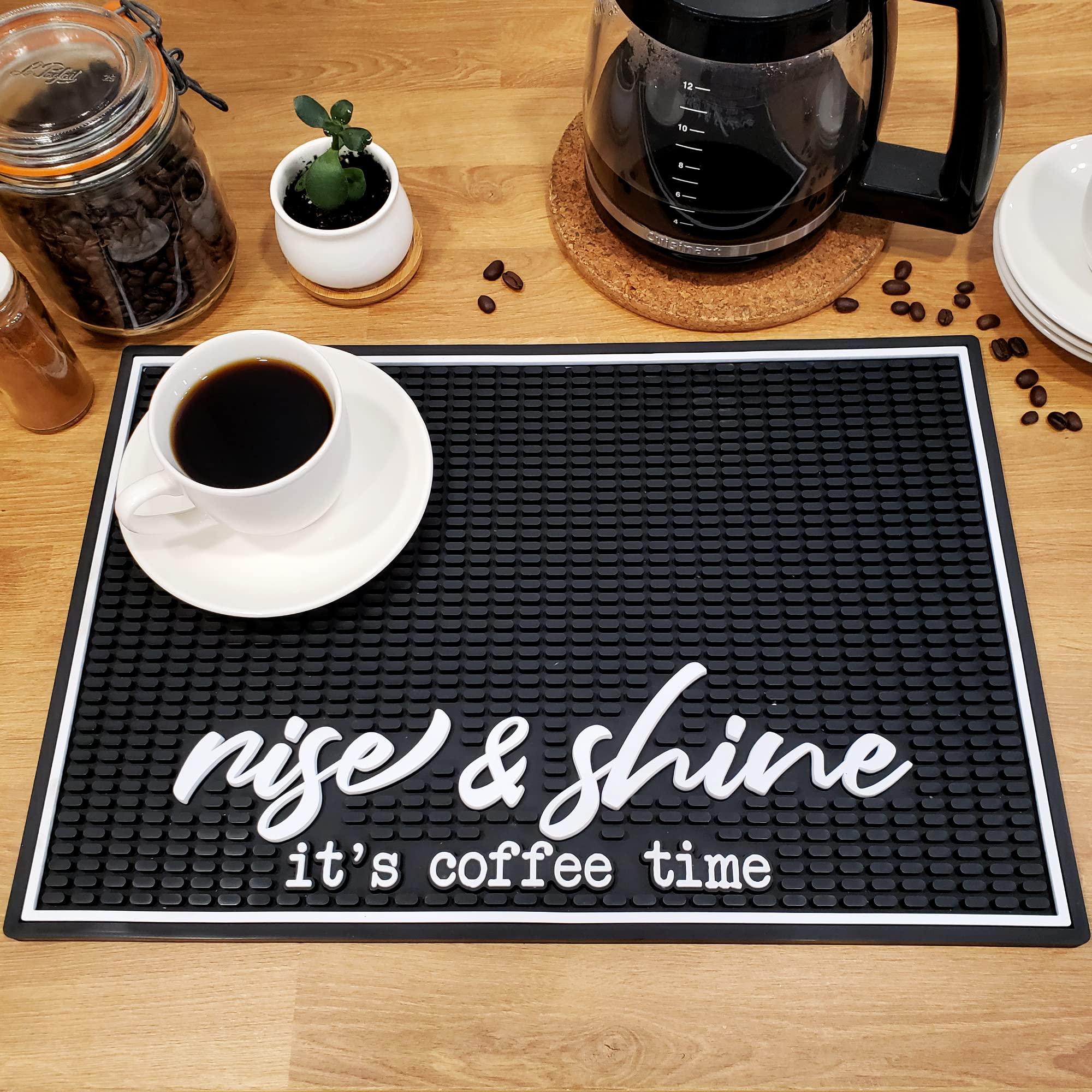 New Mungo Coffee Bar Mat - Coffee Bar Accessories For Coffee Station, Coffee Accessories, Coffee Bar Decor, Coffee Decor - Rise