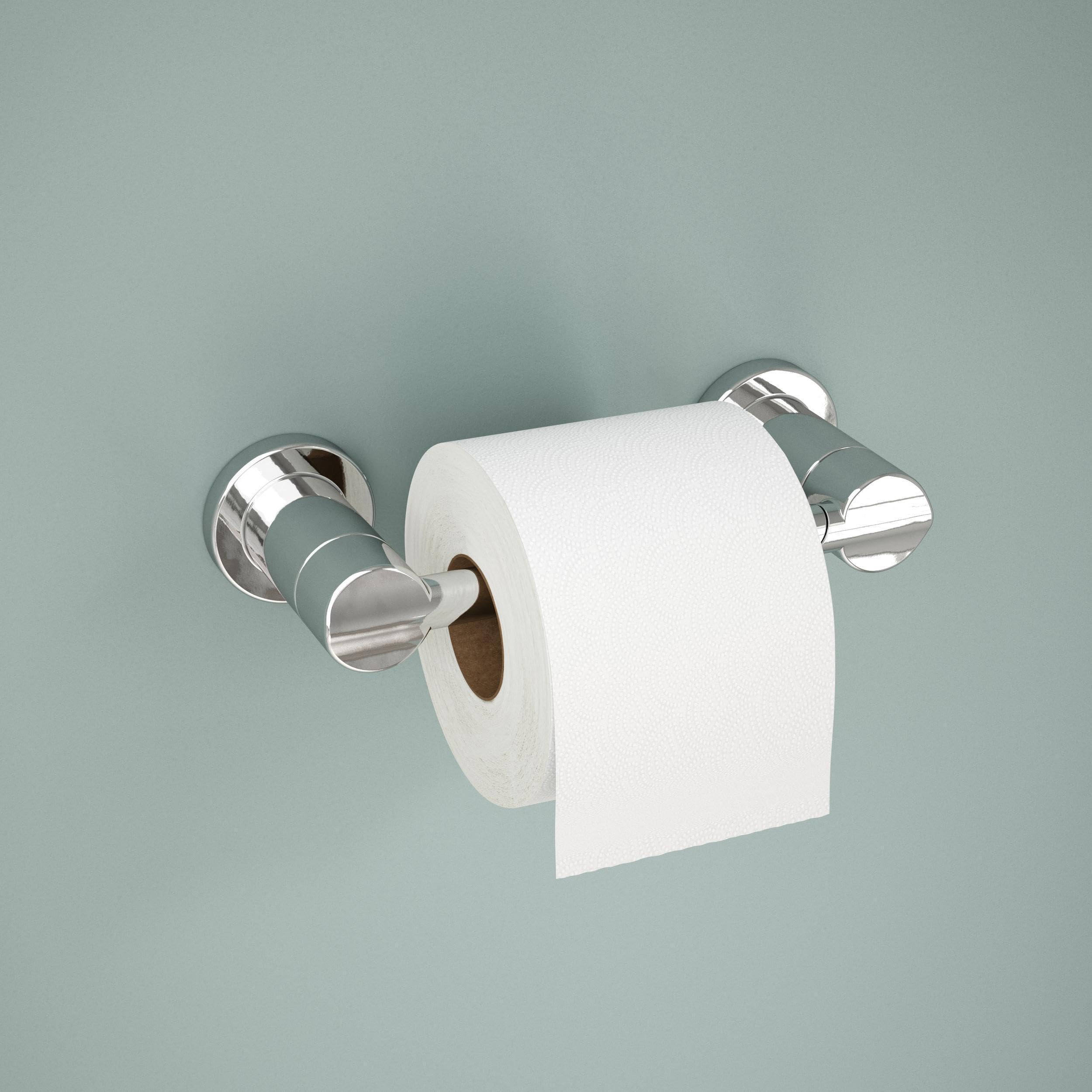 Delta Nicoli (1-Pack) Toilet Paper Holder Polished Chrome Tissue Roll Holder For Bathroom Organization And Storage Pivoting Toil