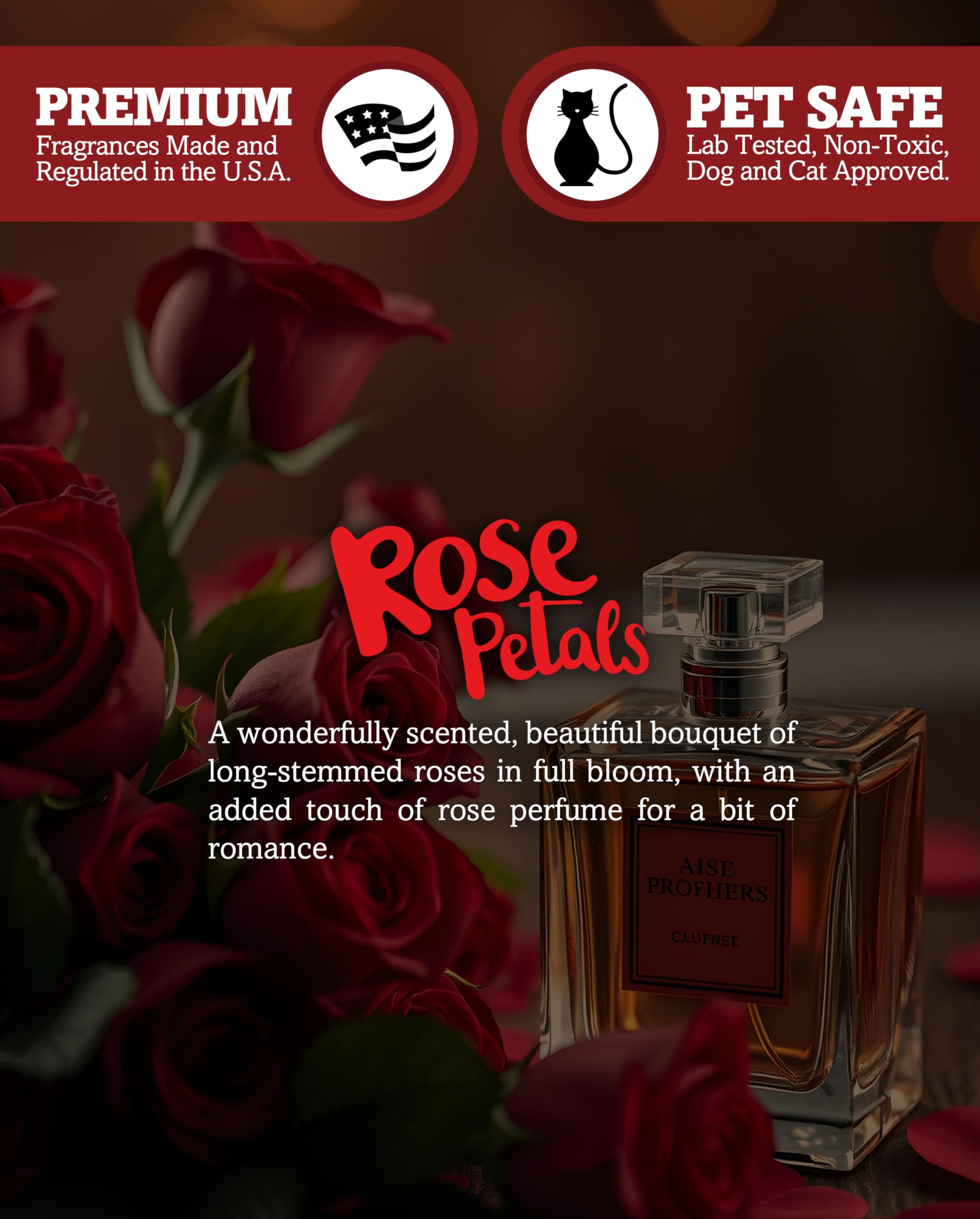 Shortie's Candle Company Rose Petals Wax Melts - Formula 117-1 Highly Scented 3 Oz. Bar - Made with Natural Oils - Flower & Flor