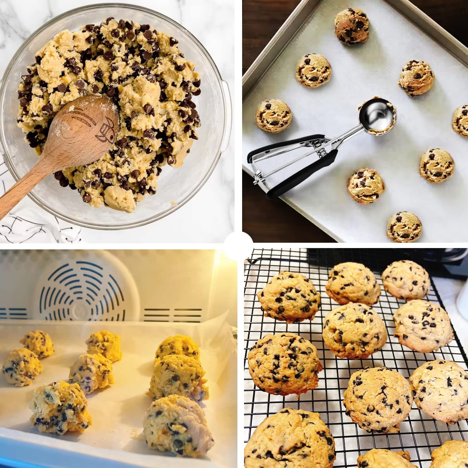 Junadael J Mini Cookie Scoop 1 Tsp, Extra Small Cookie Scoop, 1 Teaspoon Cookie Dough Scoop, Melon Baller Scoop, Ice Cream Scoop