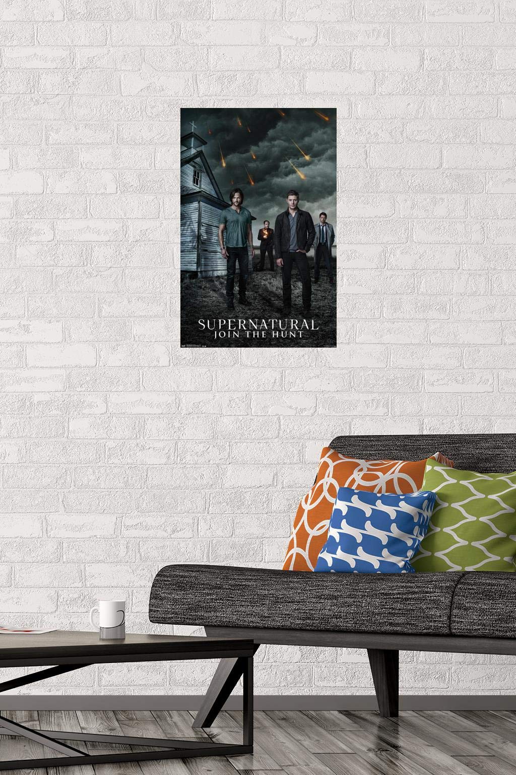 Trends International Supernatural-Church Wall, 14.725'' X 22.375'', Premium Poster & Mount Bundle