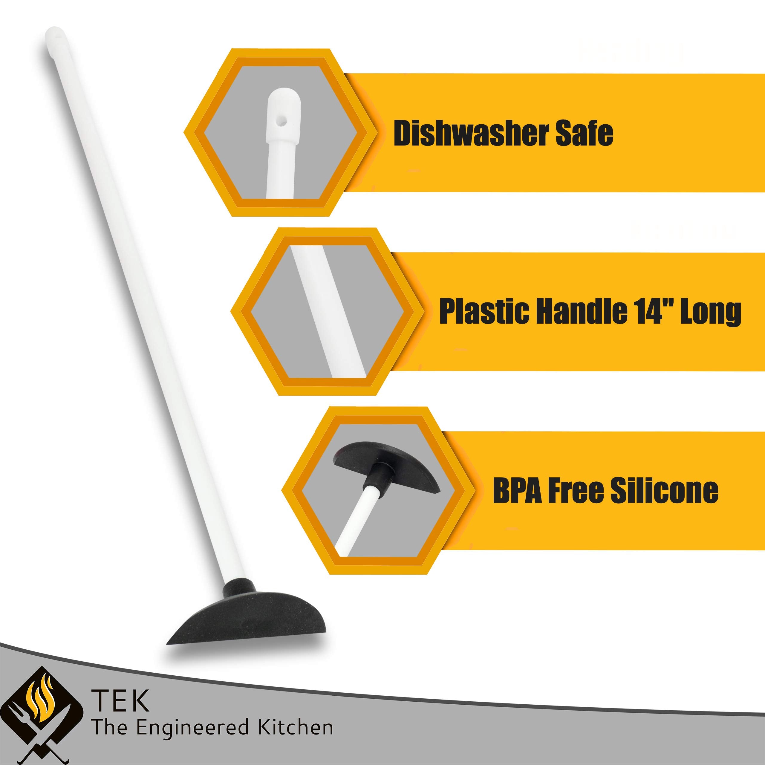 Flessenlikker Bottle Scraper Mini Silicone Spatula For Getting Every Last Drop - Bpa Free Small Silicone Spatula Ideal For A Jar