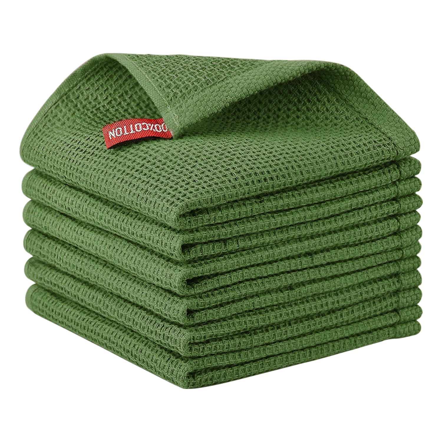 Nialnant 6 Pack Kitchen Dish Towels,100% Cotton Dish Rags For Washing Dishes,Super Soft Absorbent Cleaning Rags,Christmas Gifts-