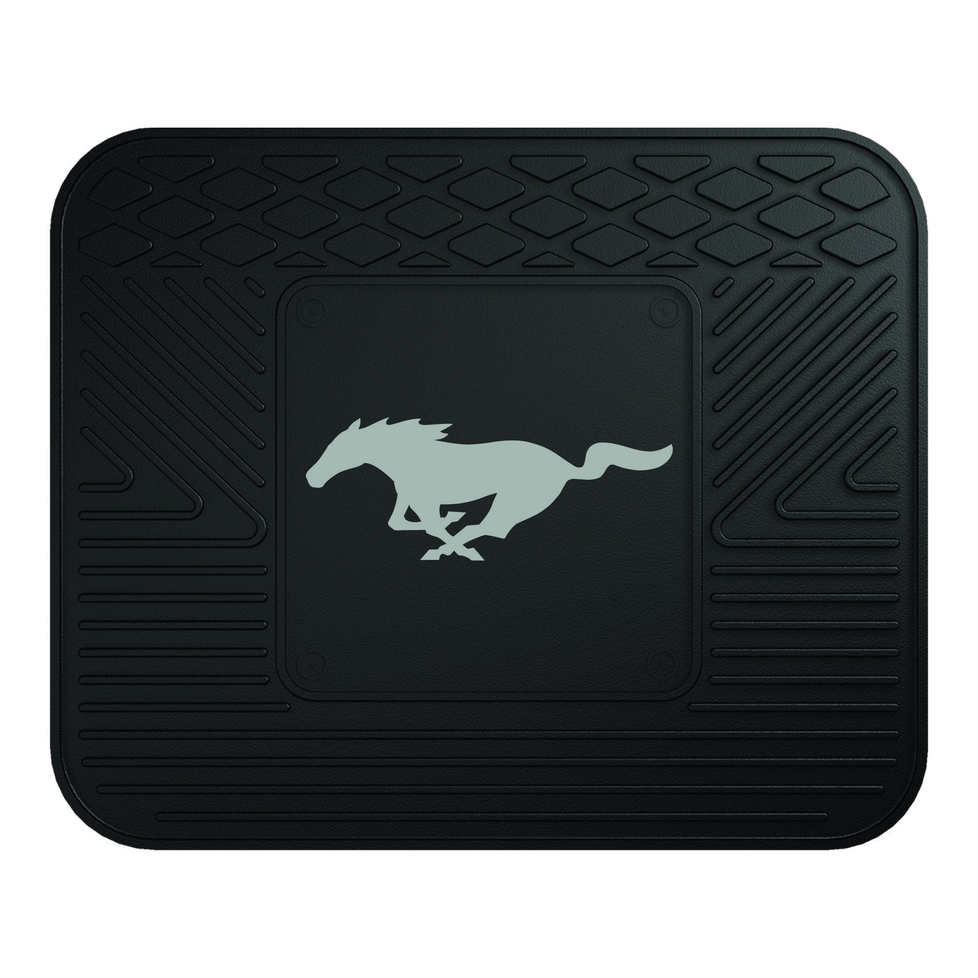 FANMATS 16808 Mustang Horse Utility Mat (Black)