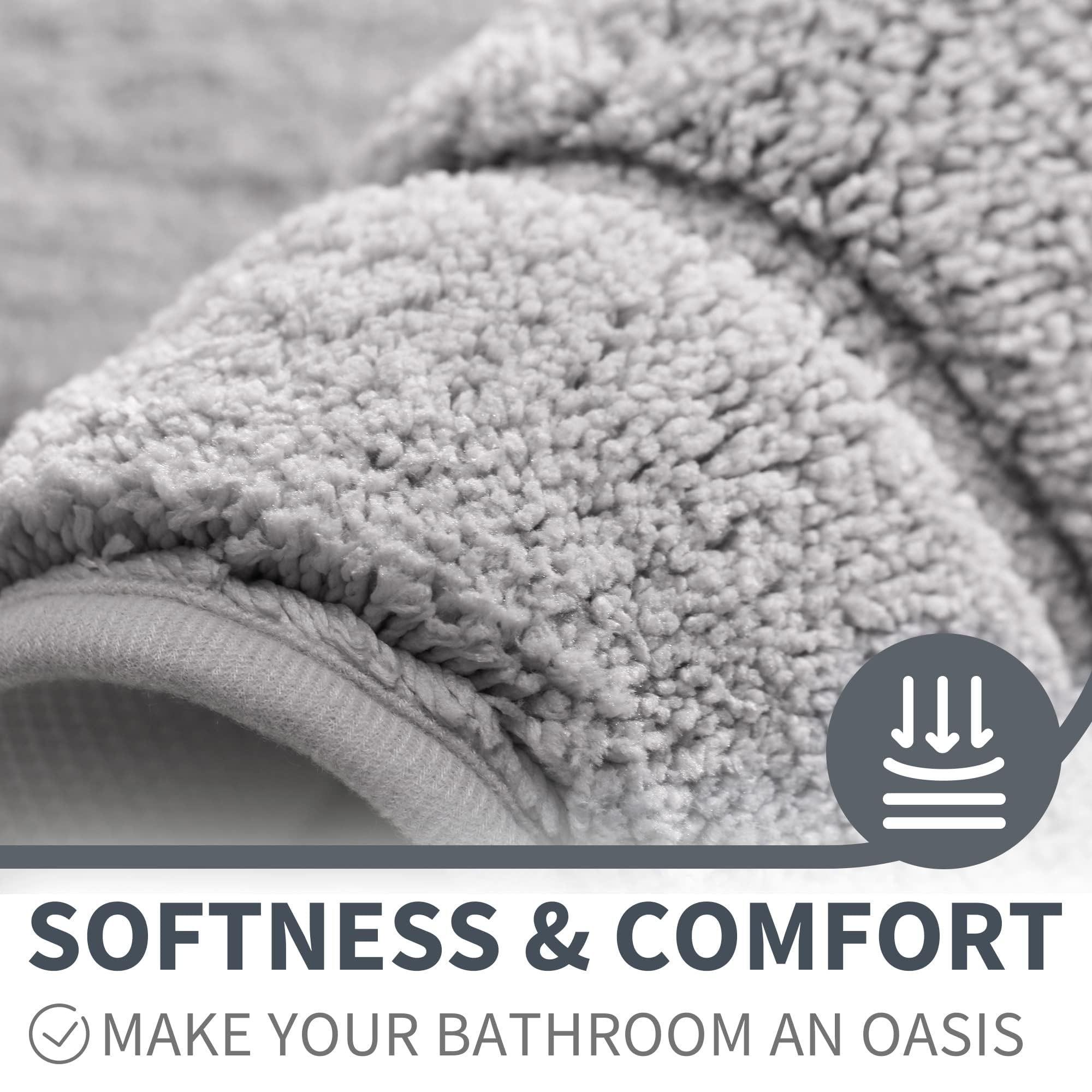 Granny Says Gray Bathroom Rugs, Bath Mats For Bathroom Non-Slip, Super Soft And Water Absorbent, Microfiber Bath Rugs, Machine W