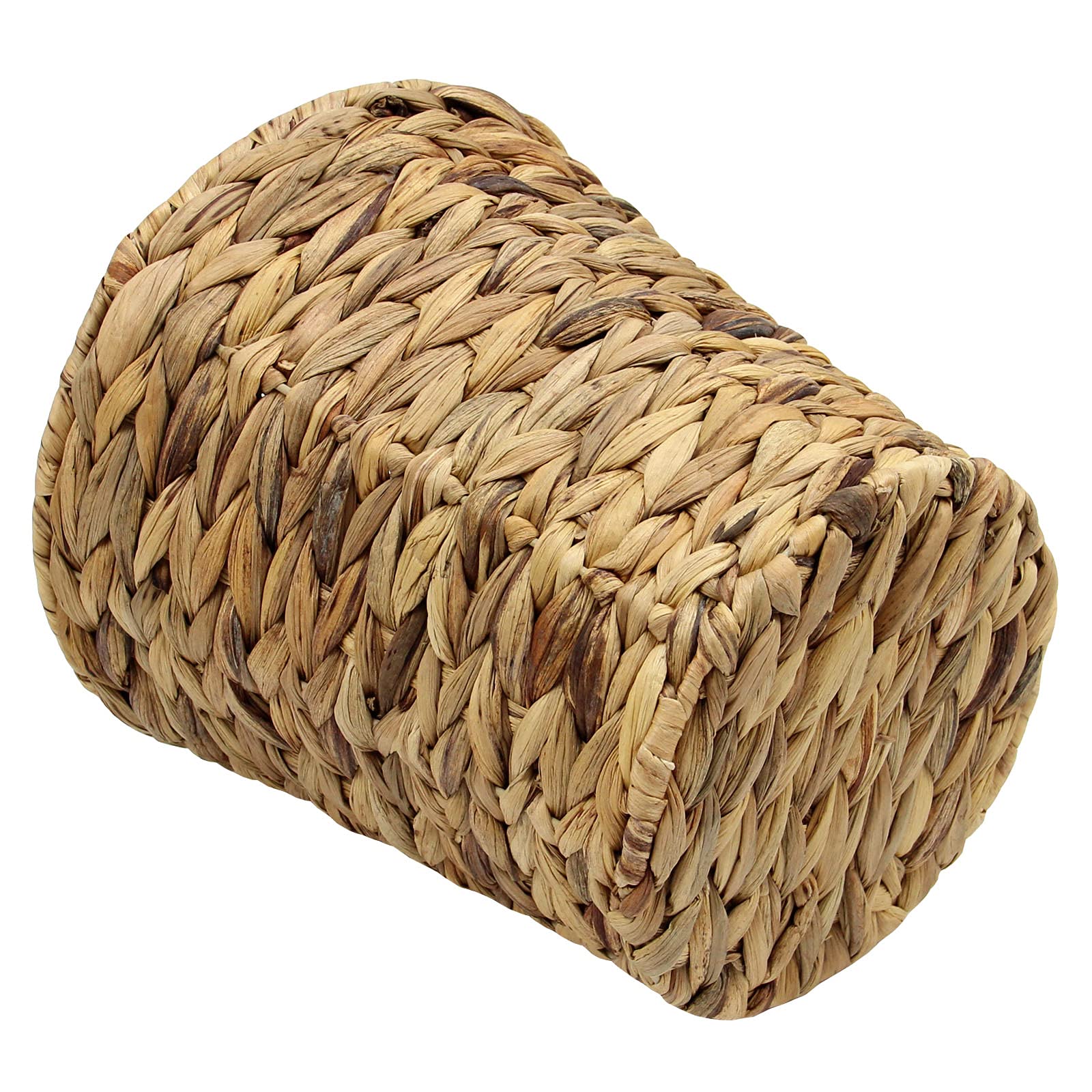 Casaphoria Round Water Hyacinth Garbage Baskets For Storage Natural Woven Hyacinth Laundry Rubbish Basket Durable Circular Waste