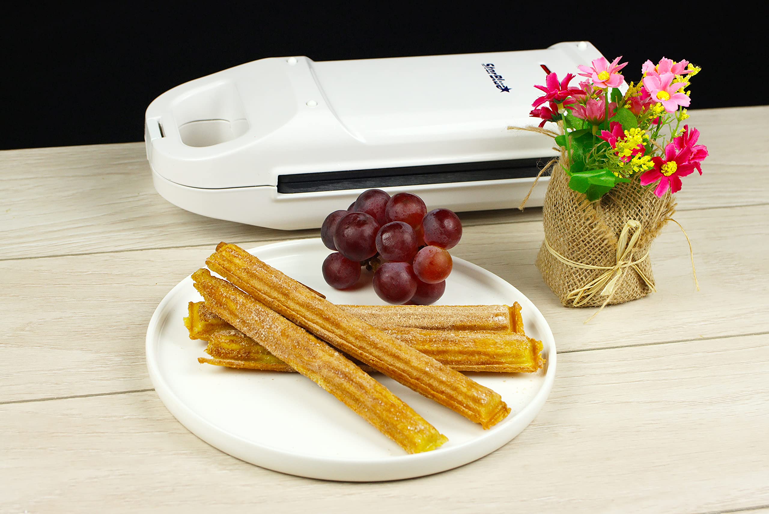 Churro Maker By Starblue With Free Recipe E-Book - Cook Healthy And Oil-Free Churros In Just Minutes 110-120V 60Hz 750W (Model: