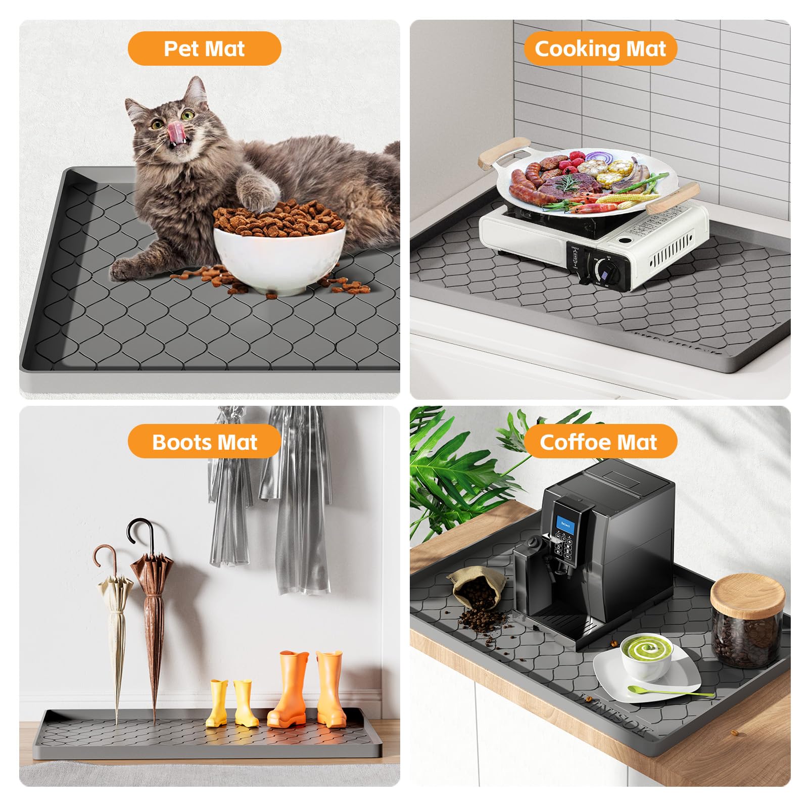 Winisok Waterproof Under Sink Mat 34  X 19  Cabinet Liner For Kitchen And Bathroom, Shelf And Counter Protector, Organizers
