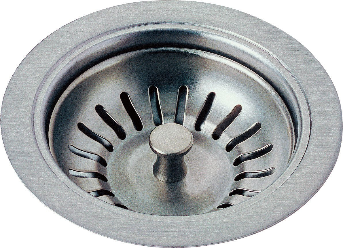 Delta Faucet 72010-AR Flange and Strainer Kitchen Sink, Arctic Stainless