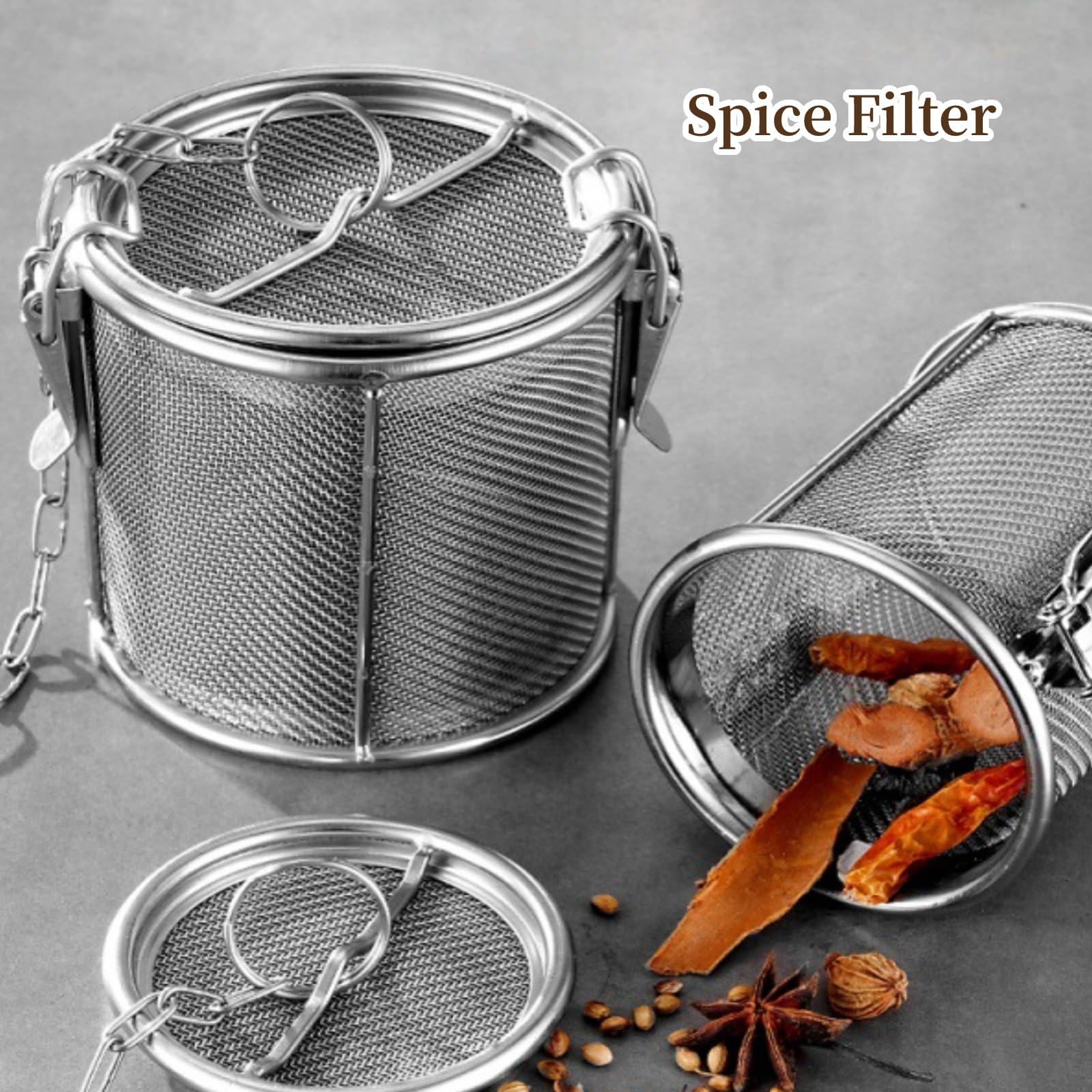 Seasoning Strainer Stainless Steel Tea Strainer Soup Seasonings Seperation Basket Filter