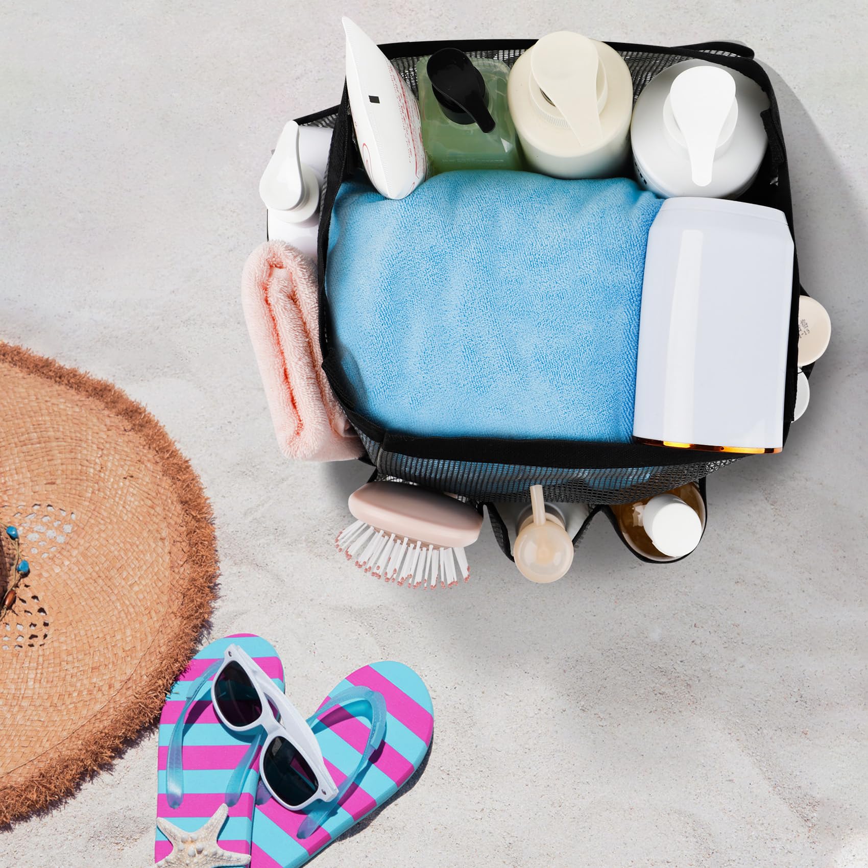 Attmu Mesh Shower Caddy Portable For College Dorm Room Essentials With 8 Pockets, Hanging Shower Caddy Dorm Basket, Quick Dry Sh