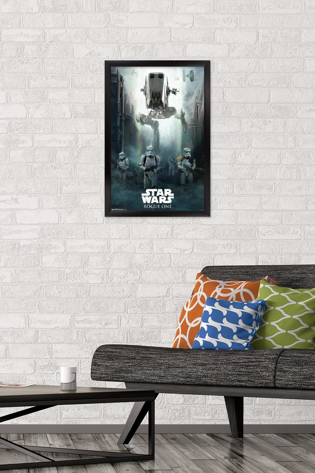 Trends International Star Wars: Rogue One - Siege Wall Poster, 14.725'' X 22.375'', Black Framed Version