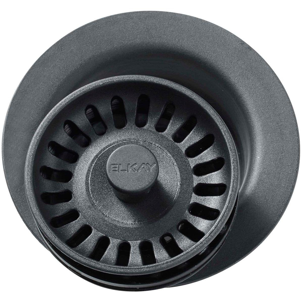 Elkay Polymer 3-1/2'' Disposer Flange with Removable Basket Strainer and Rubber Stopper Dusk Gray