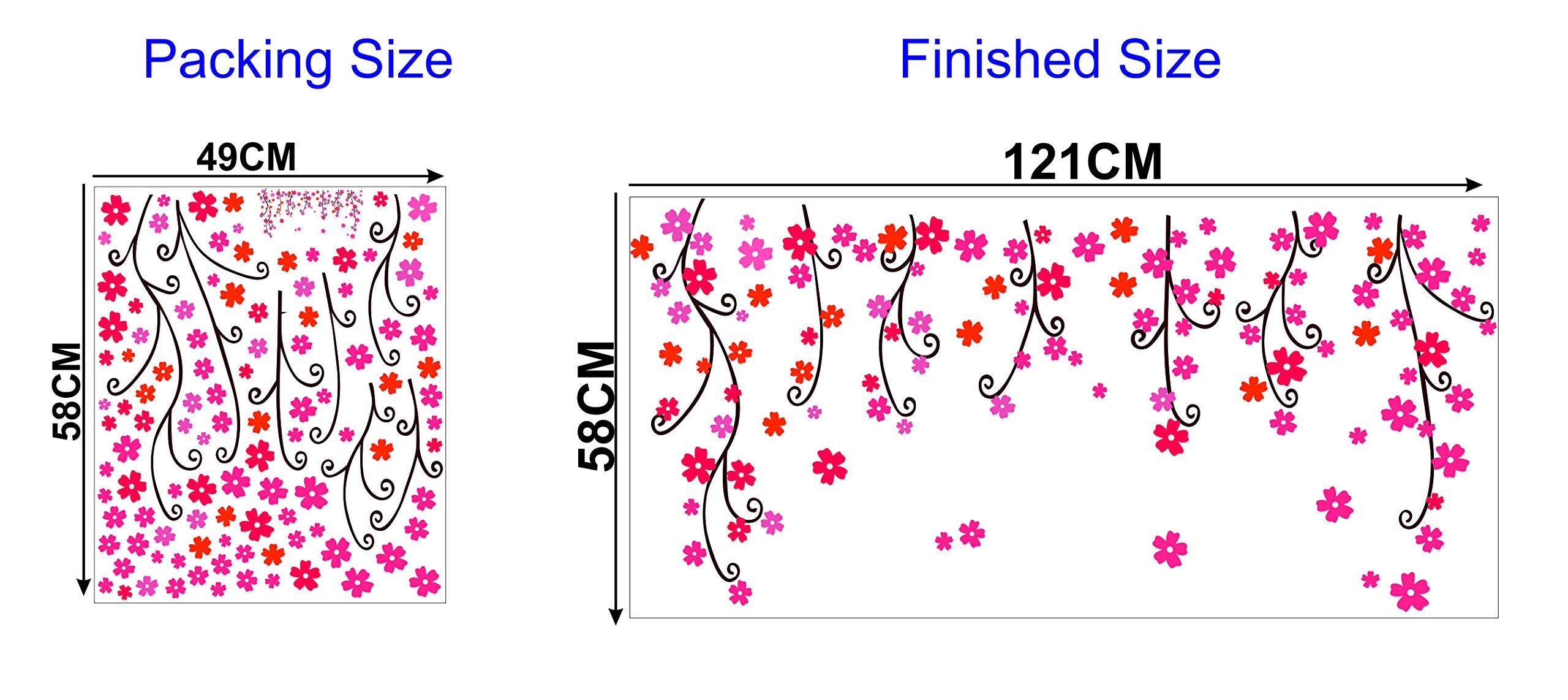 Decor Villa PVC Vinyl Many leves 3D Wall Sticker JUST Peel & Stick New Modern Art & Trendy Wall Stickers for Home Decoration, Li