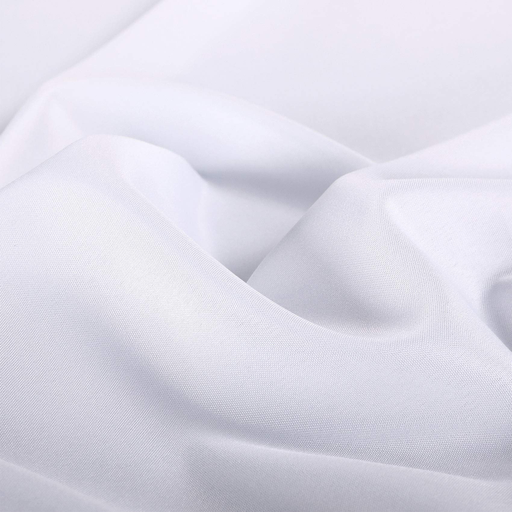 Ascoza 2Pack 70 Inch White Round Tablecloth In Polyester Fabric For Wedding/Banquet/Restaurant/Parties