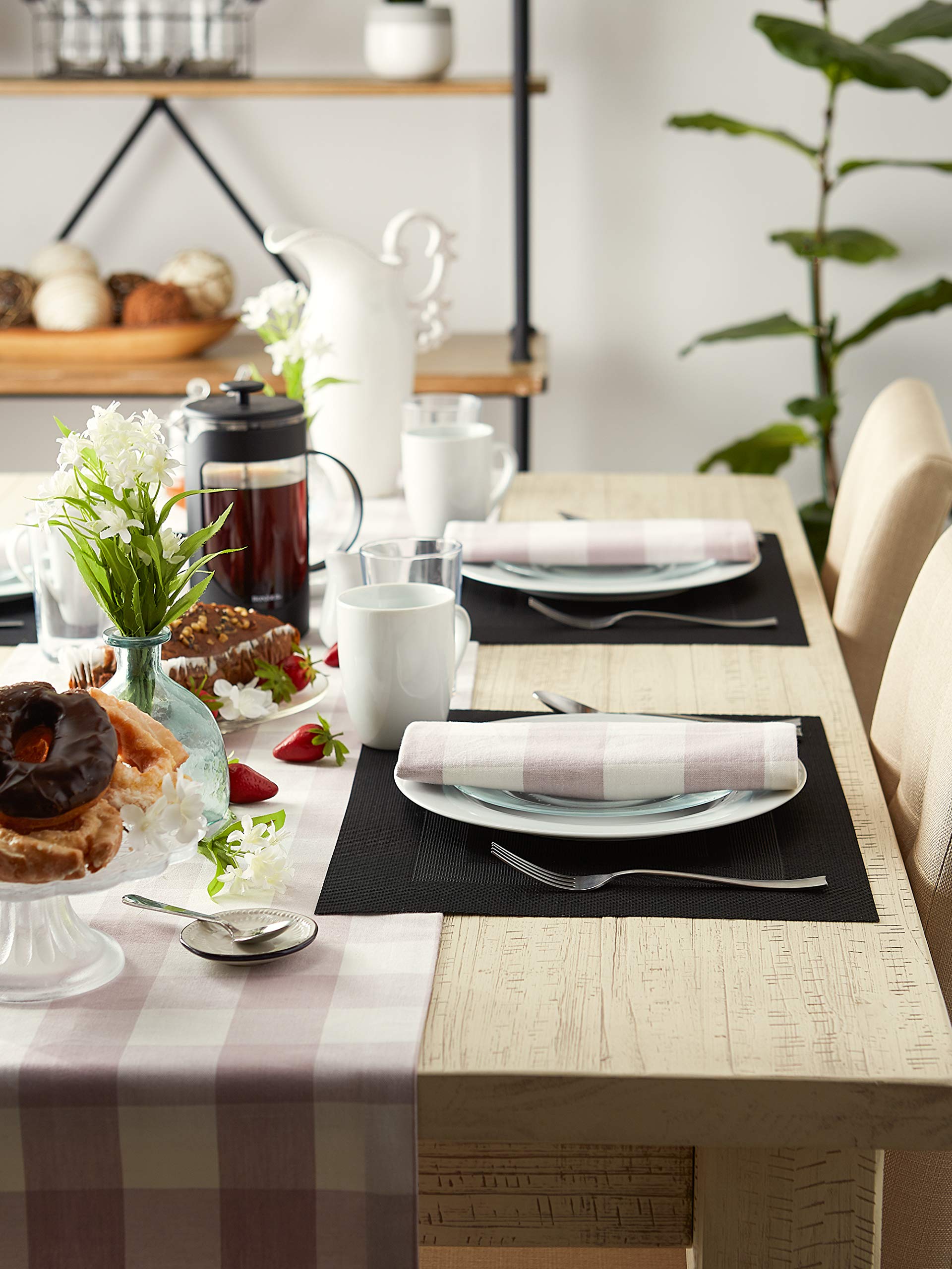DII Black Pvc Doubleframe Placemat (Set of 6)