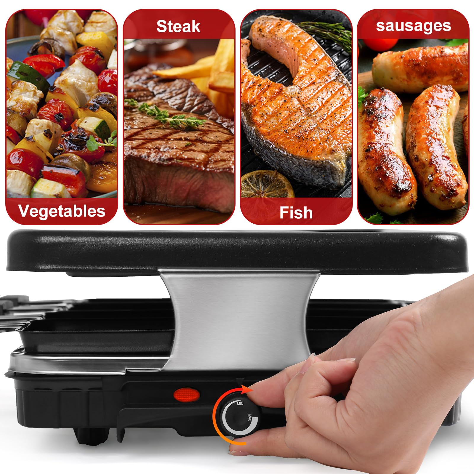 Fajiabao Electric Korean Bbq Indoor Grill Table Smokeless Portable Raclette Grill Nonstick With 8 Cheese Maker Pans Temperature