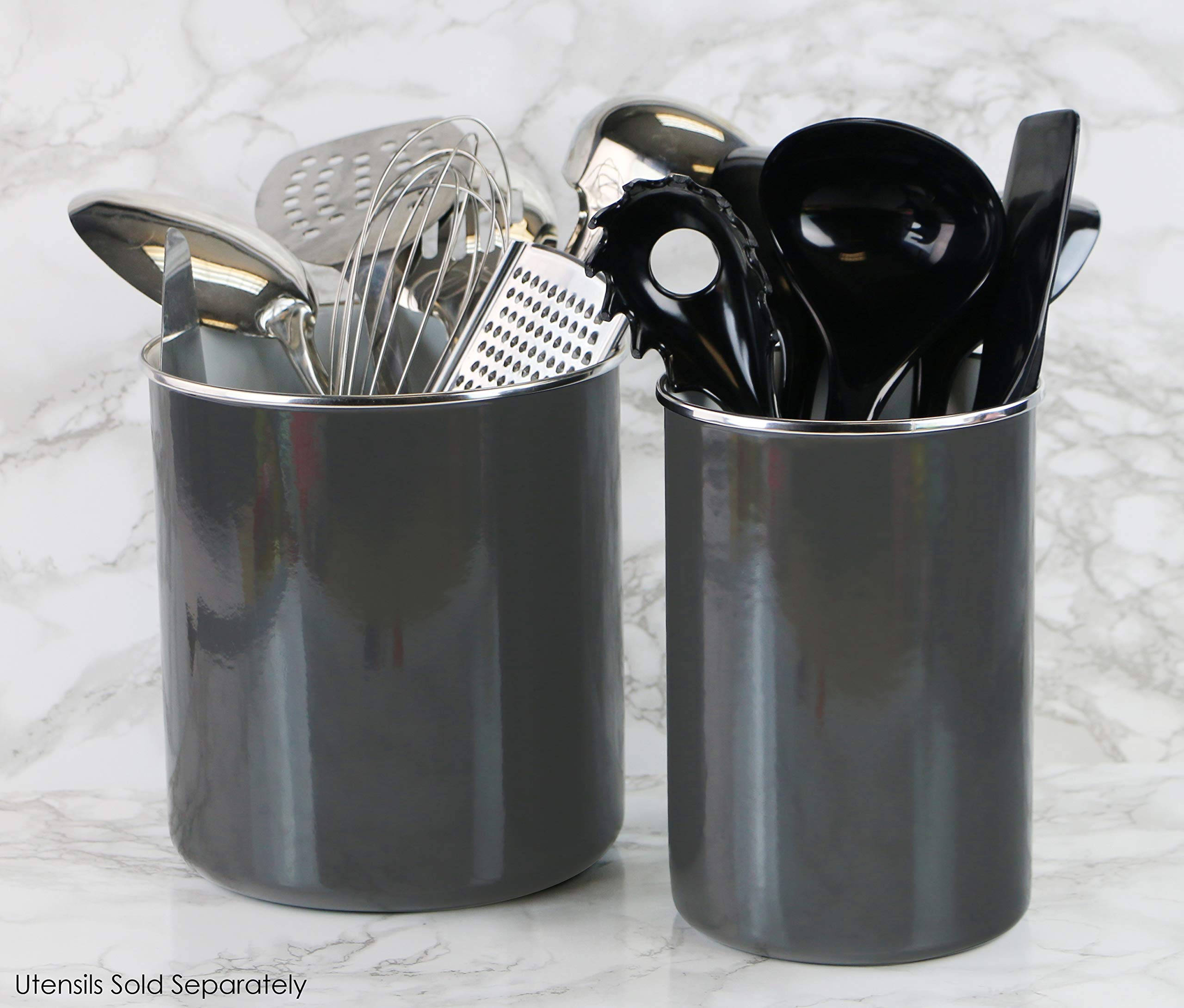 Reston Lloyd Utensil Holder Set, Set Of 2, Gray