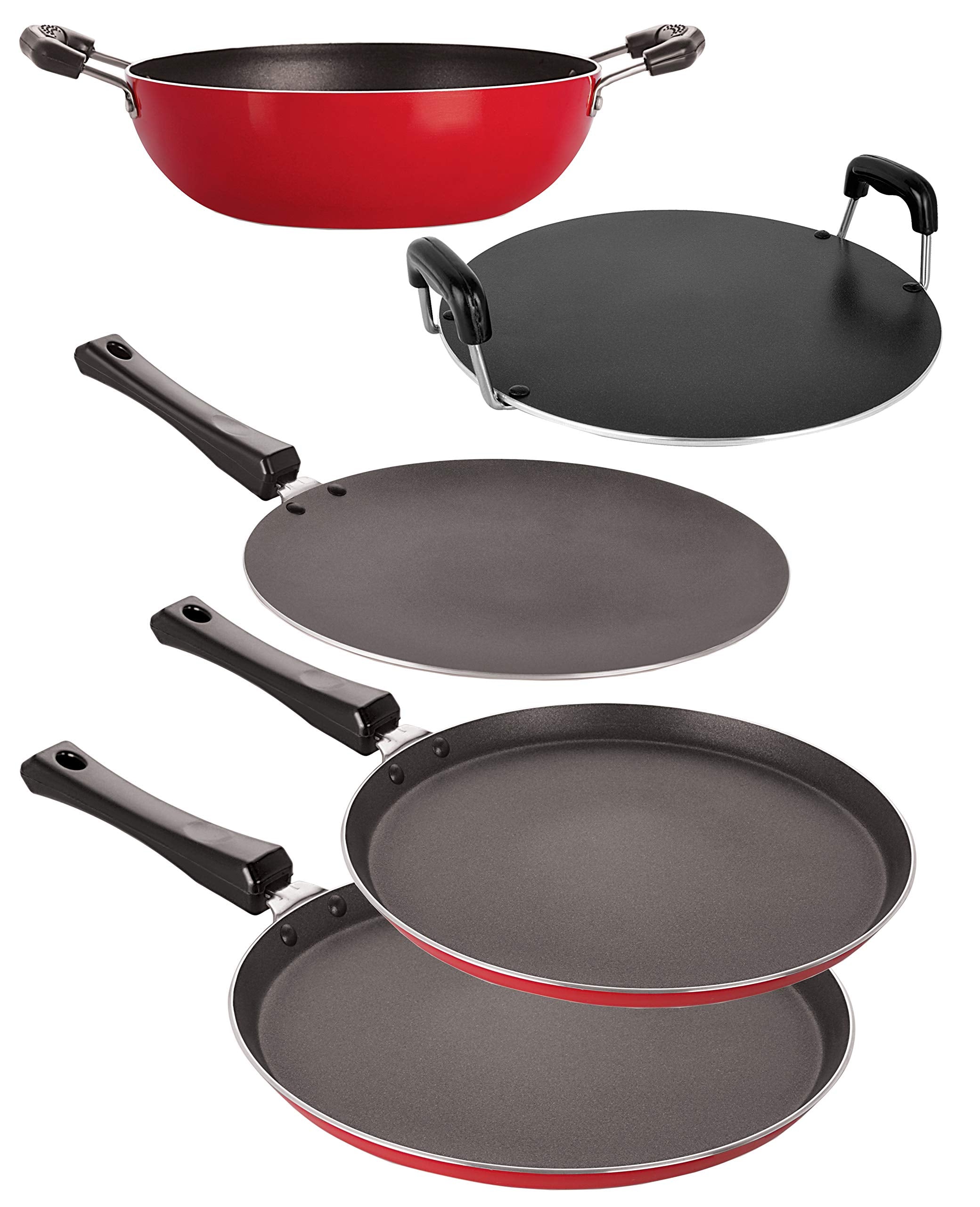 Nirlon NonStick Aluminium Odor Free 5 Piece Chemical Free Kitchen Cooking Essential Set Offer