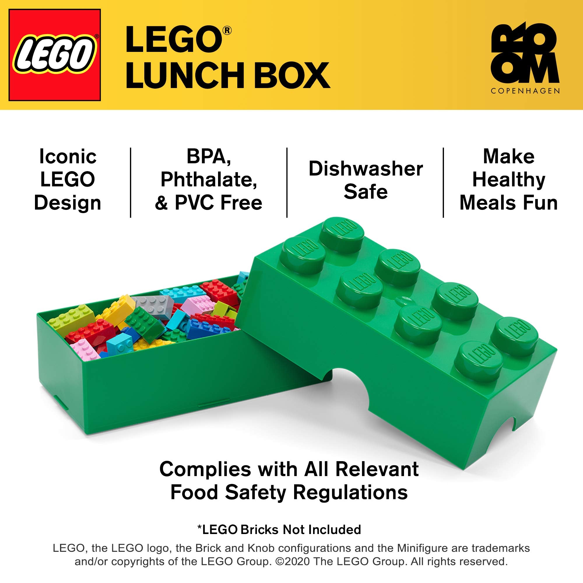 Lego Lunch Box, Dark Green