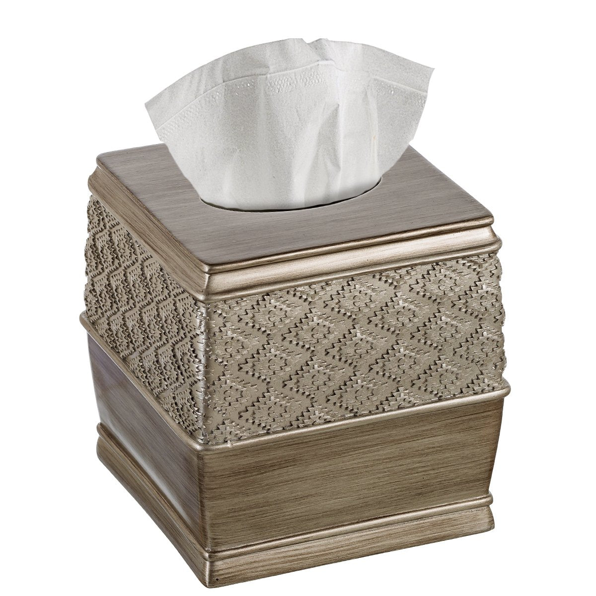 Creative Scents Tissue Box Cover Square - Decorative Square Tissue Holder For Bathroom - Modern Tissue Holder For Cute Elegant B
