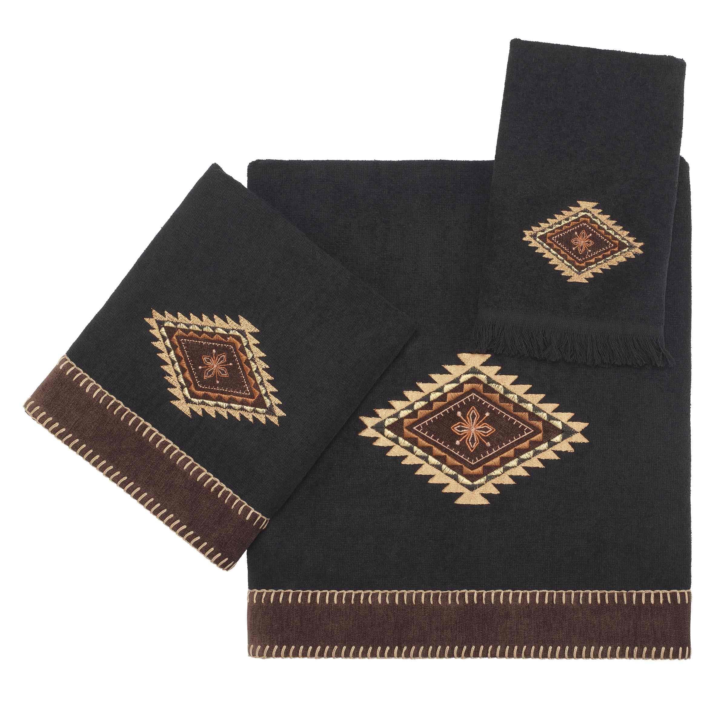 Avanti Linens 17722Blk Mojave Hand Towel, Black, 28.00'' X 16.00''