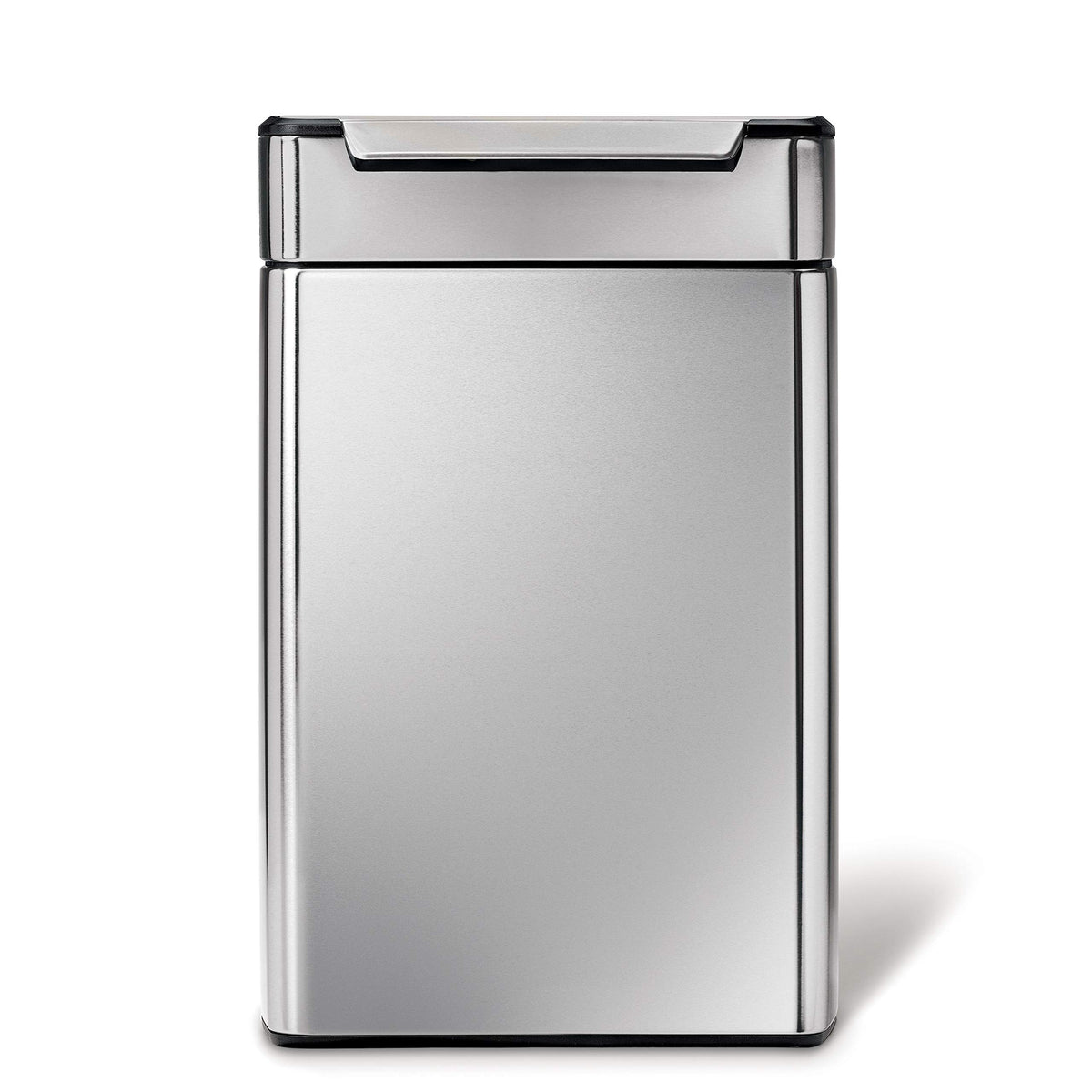 Simplehuman 48 Liter / 12.7 Gallon Touch-Bar Dual Compartment Kitchen Recycling Trash Can, Brushed Stainless Steel
