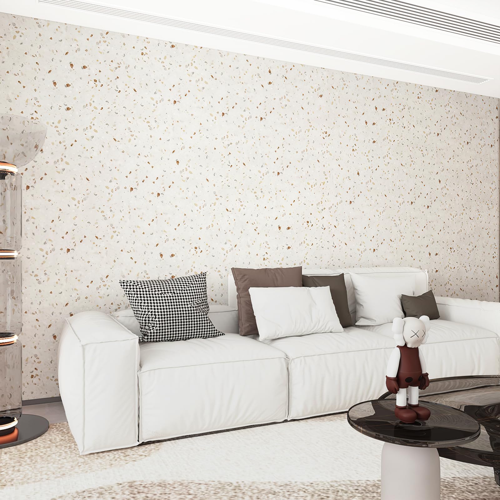 Boobest 157''X31.5'' Wide Colorful Terrazzo Wallpaper Peel And Stick Marble Contact Paper For Cabinets And Drawers Self Adhesive