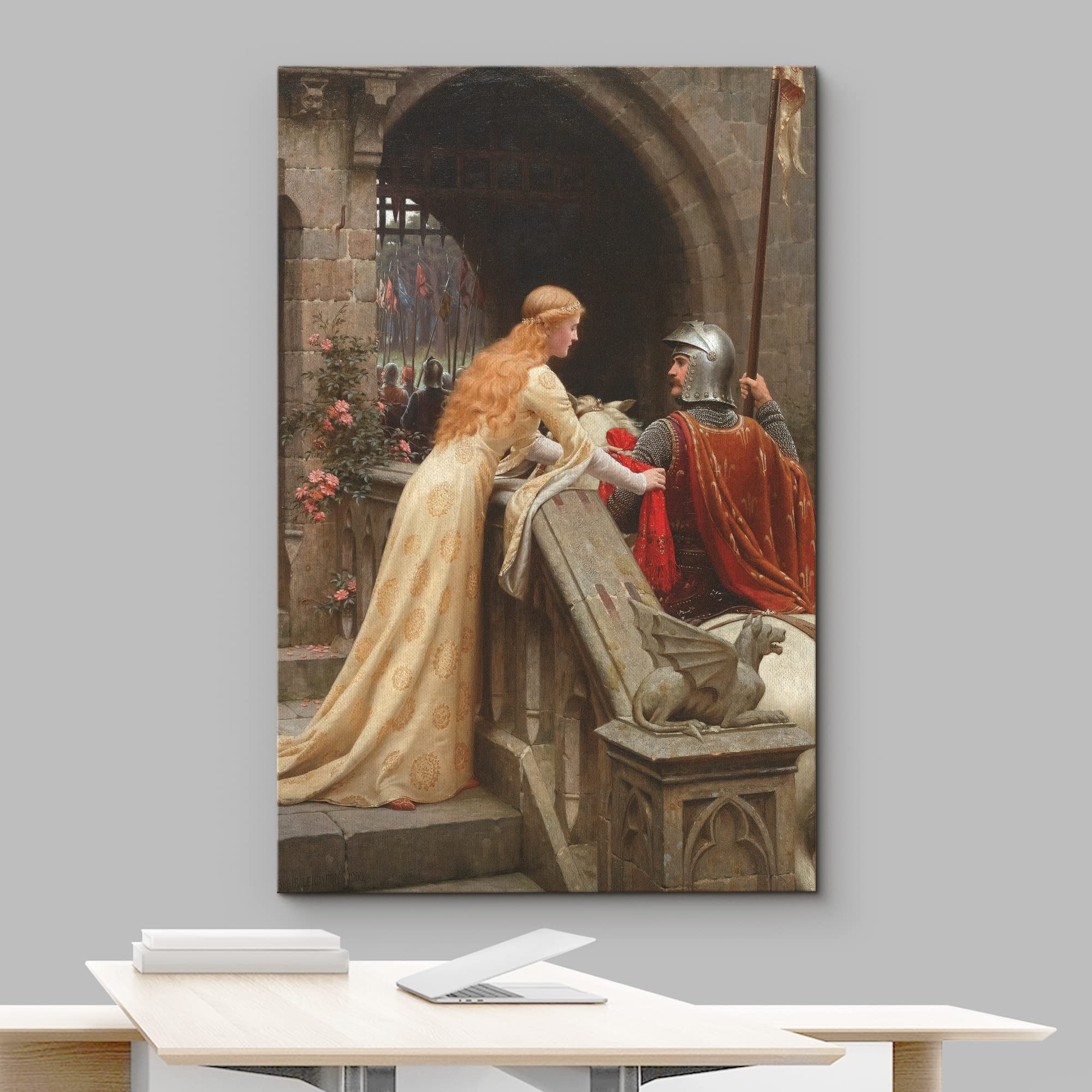 Wall26 Framed Canvas Print Wall Art God Speed By Edmund Leighton Nature Wilderness Illustrations Fine Art Traditional Scenic Col