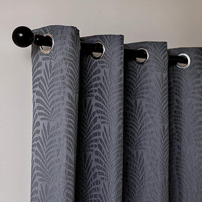 Jacquard Washble Thermal Blackout Curtains for Living Room & Bedroom