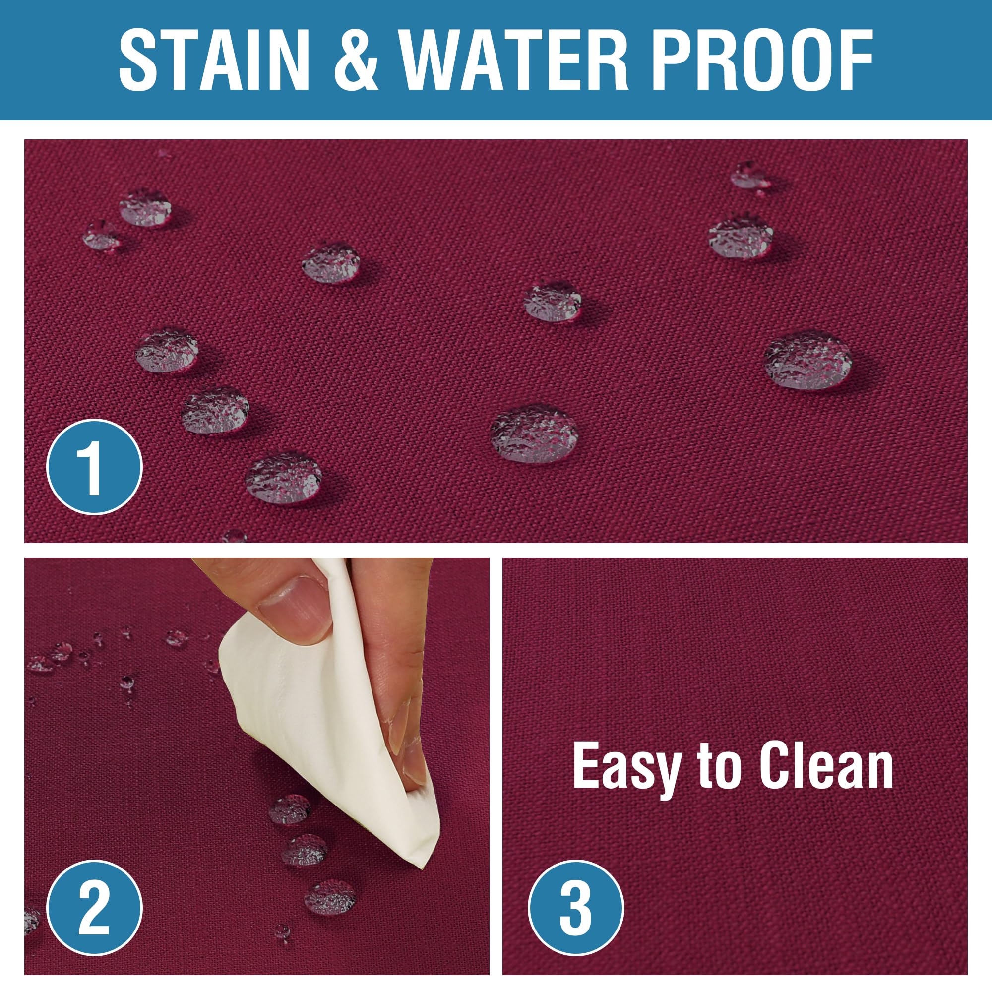 H.Versailtex Linen Textured Table Cloths Square 60 X 60 Inch Premium Tablecloth Spill-Proof Waterproof Table Cover For Dining Bu