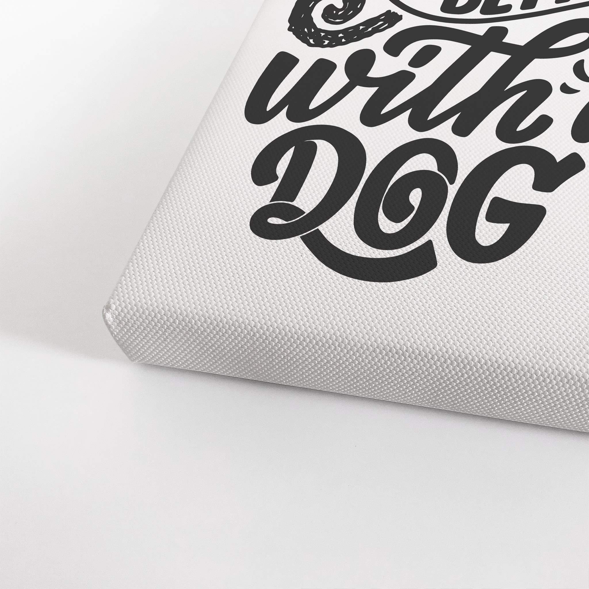 Smile Art Design Custom Photo Print Canvas Print with Your Photo Personalized Photo Life is Better with a Dog Quote Personalized Gifts for Dog Lovers Custom Pet Photo Prints - 15x22 inches