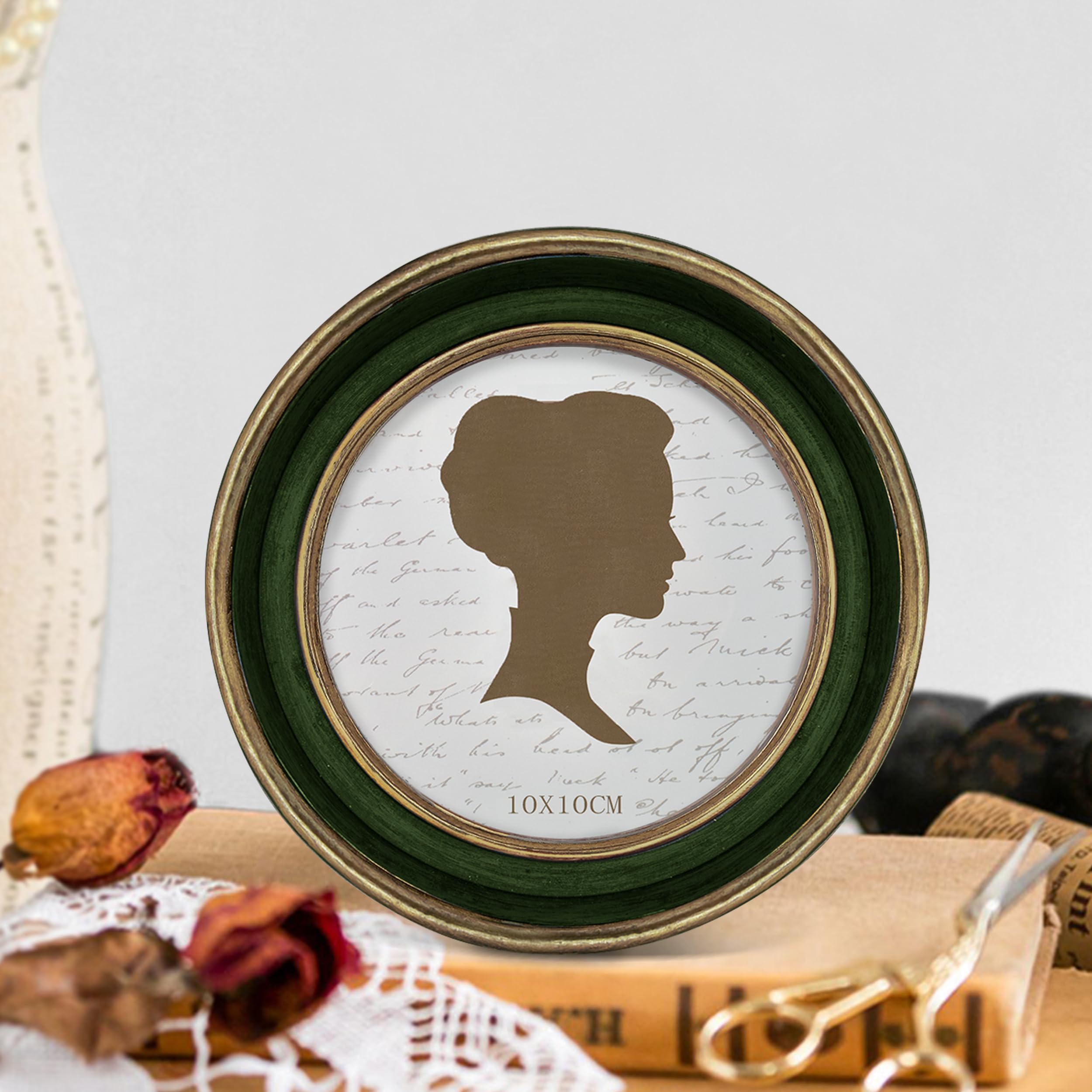 AELS 4x4 Inch Vintage Picture Frame, Elegant Antique Photo Frames with Glass Front, Photo Display, Tabletop Wall Hanging, Gift I