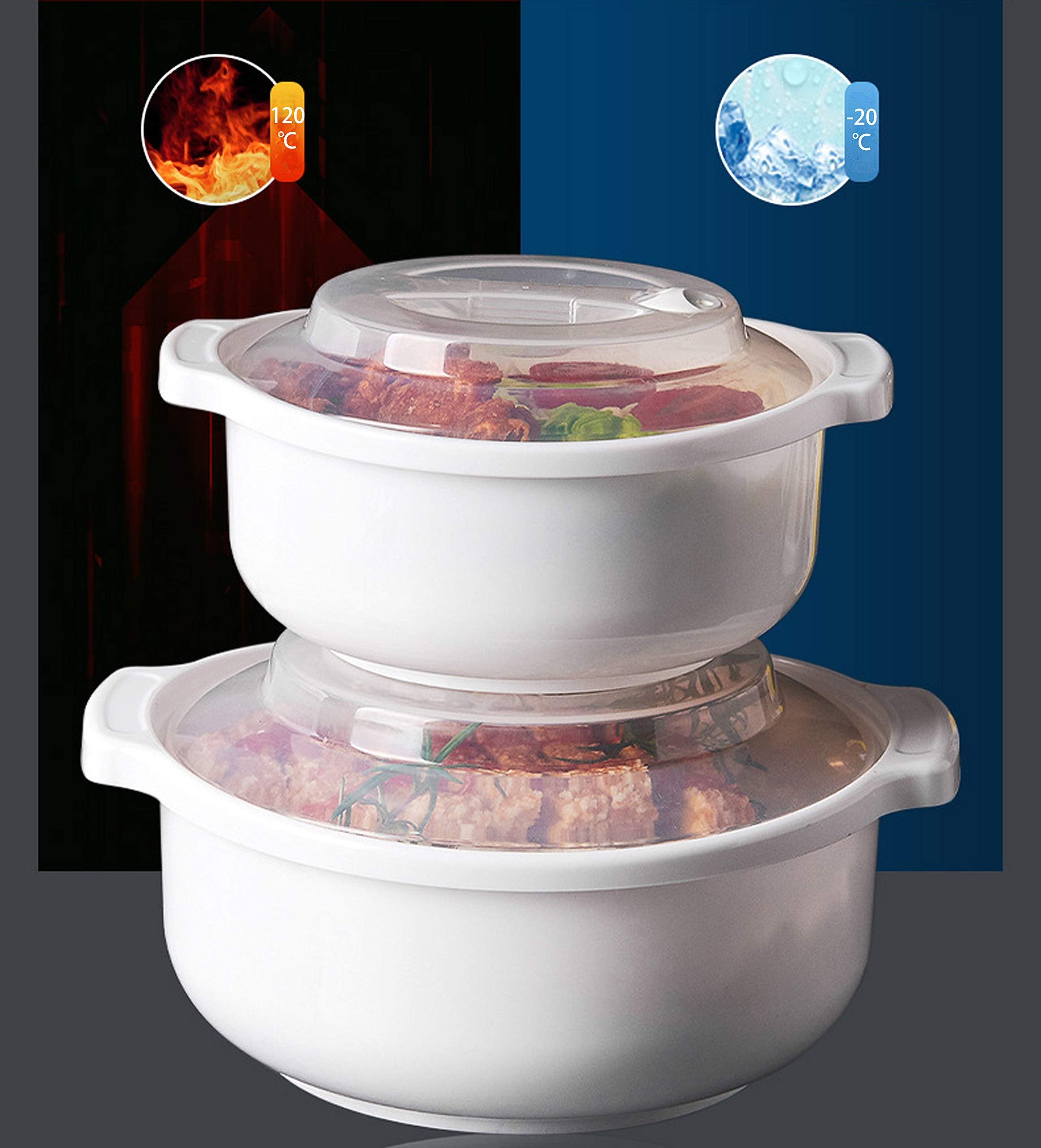 Zdesign Microwave Ramen Cooker, 1.5L White Bowl, BPA-Free, Dishwasher-Safe, Perfect for Breakfast & College Dorm Essentials
