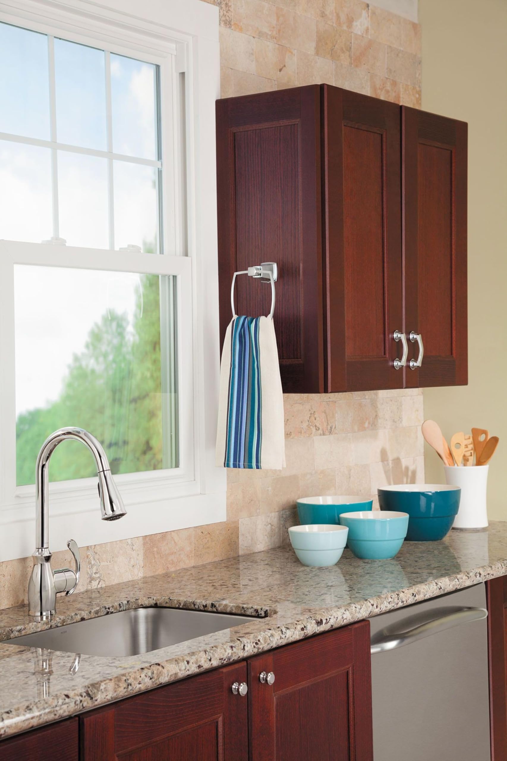 Moen Y3286Ch Boardwalk Towel Ring Ch