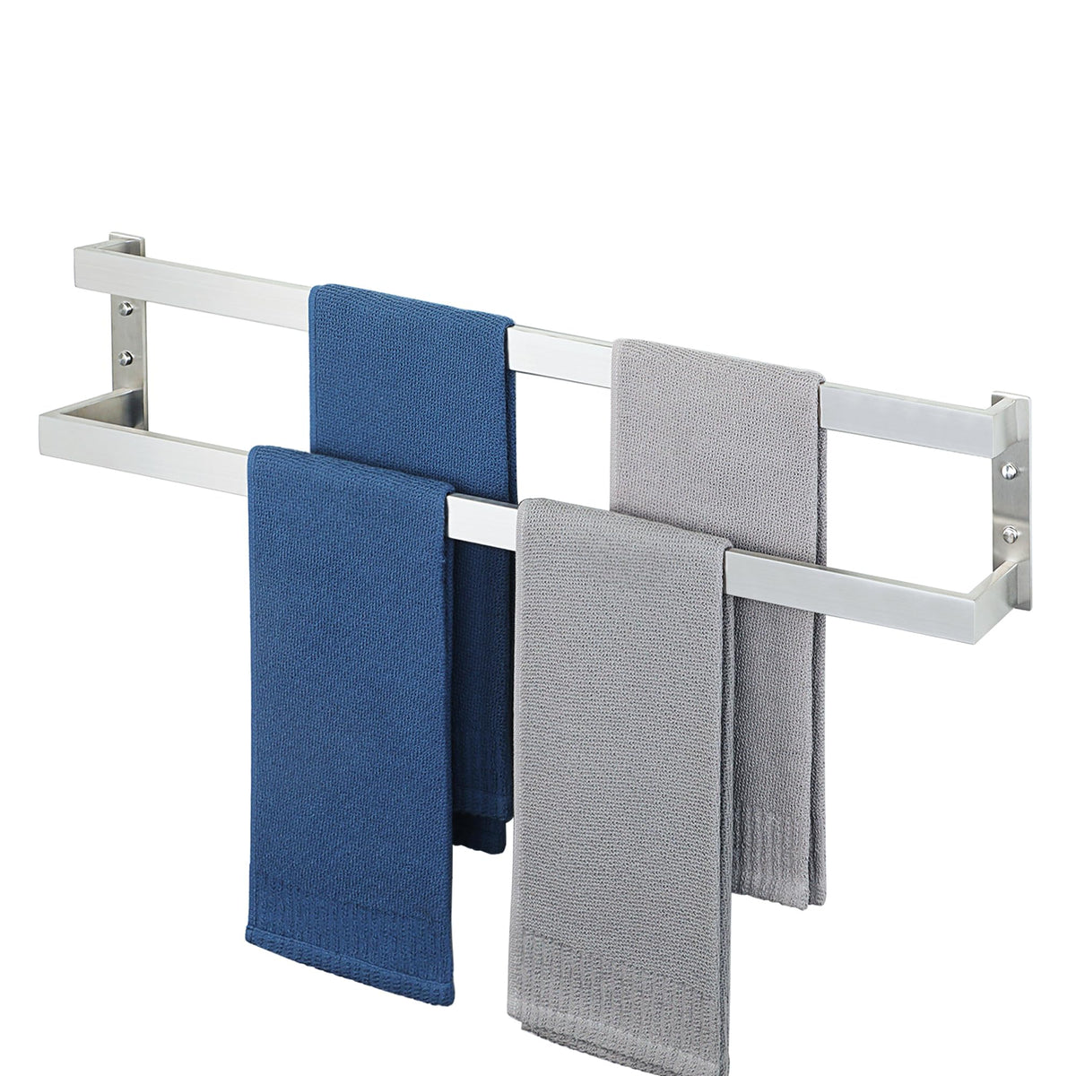 Alise Double Towel Bar 32'', Sus304 Stainless Steel Towel Racks For Bathroom Wall Mounted, Space Saving Bathroom Towel Holder, L